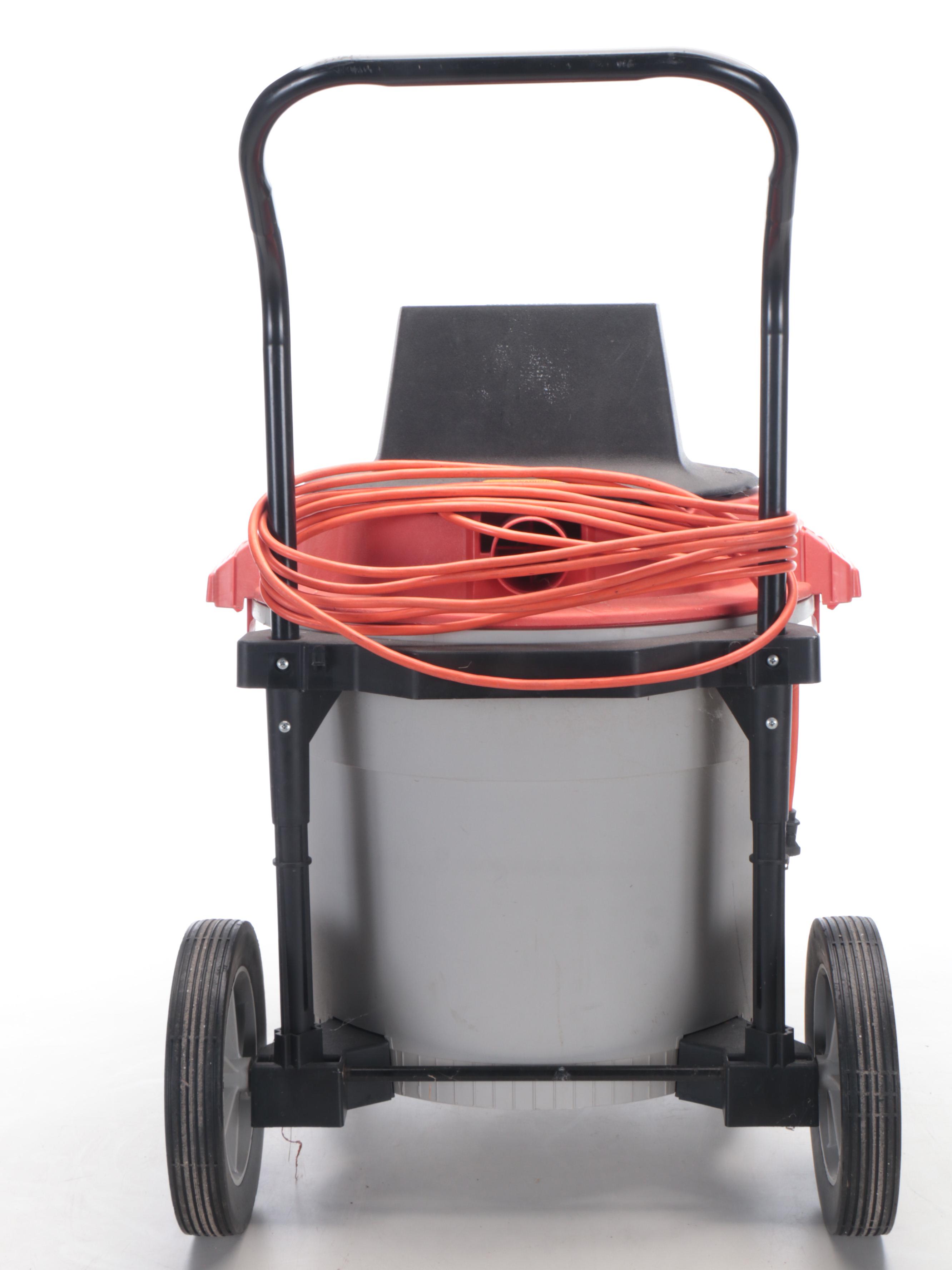 RIDGID Wet Dry Vac, Craftsman Hedge Trimmer, Cobalt Leaf Blower, and Chainsaw