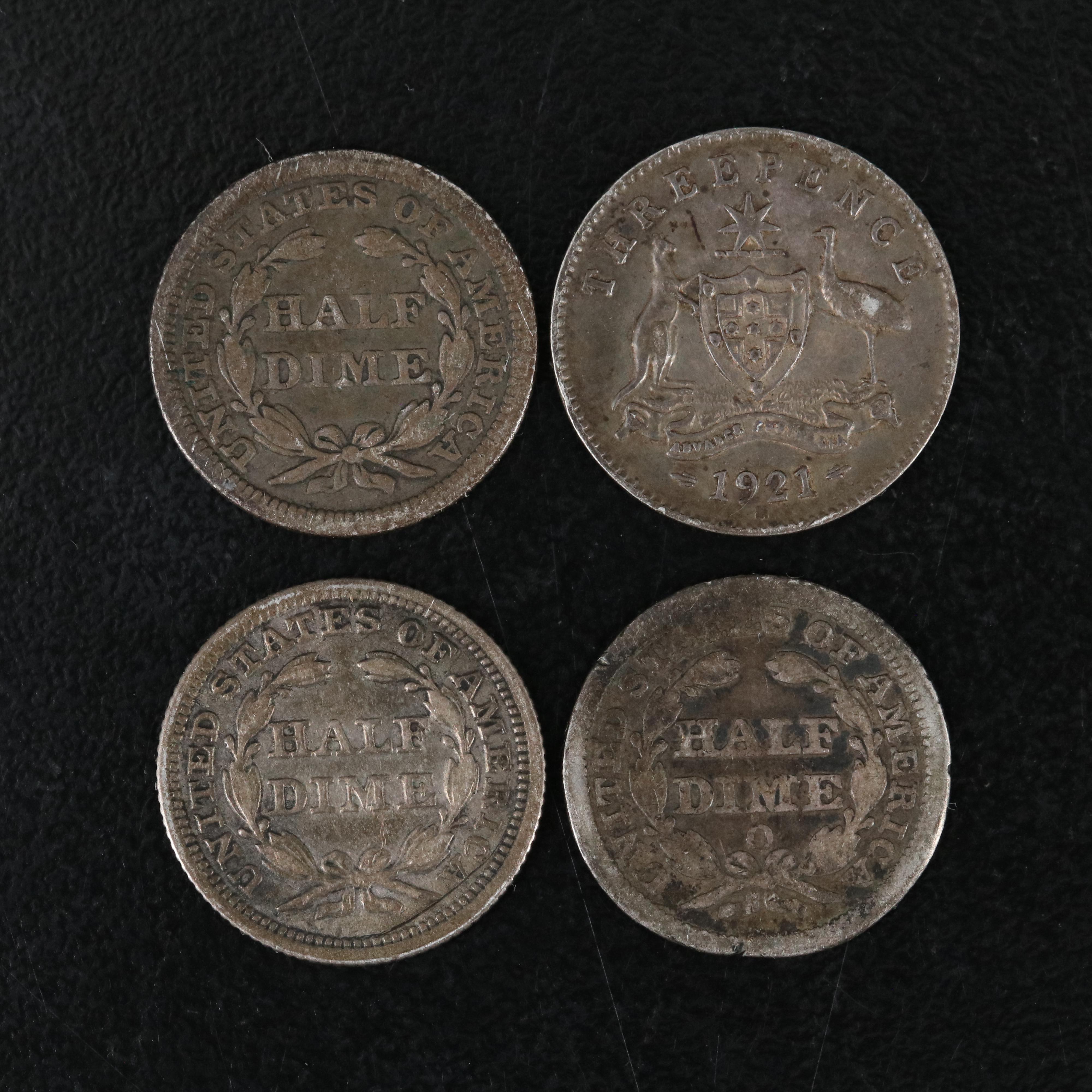 14 Different U.S. Silver and Copper-Nickel Coins From 1800s