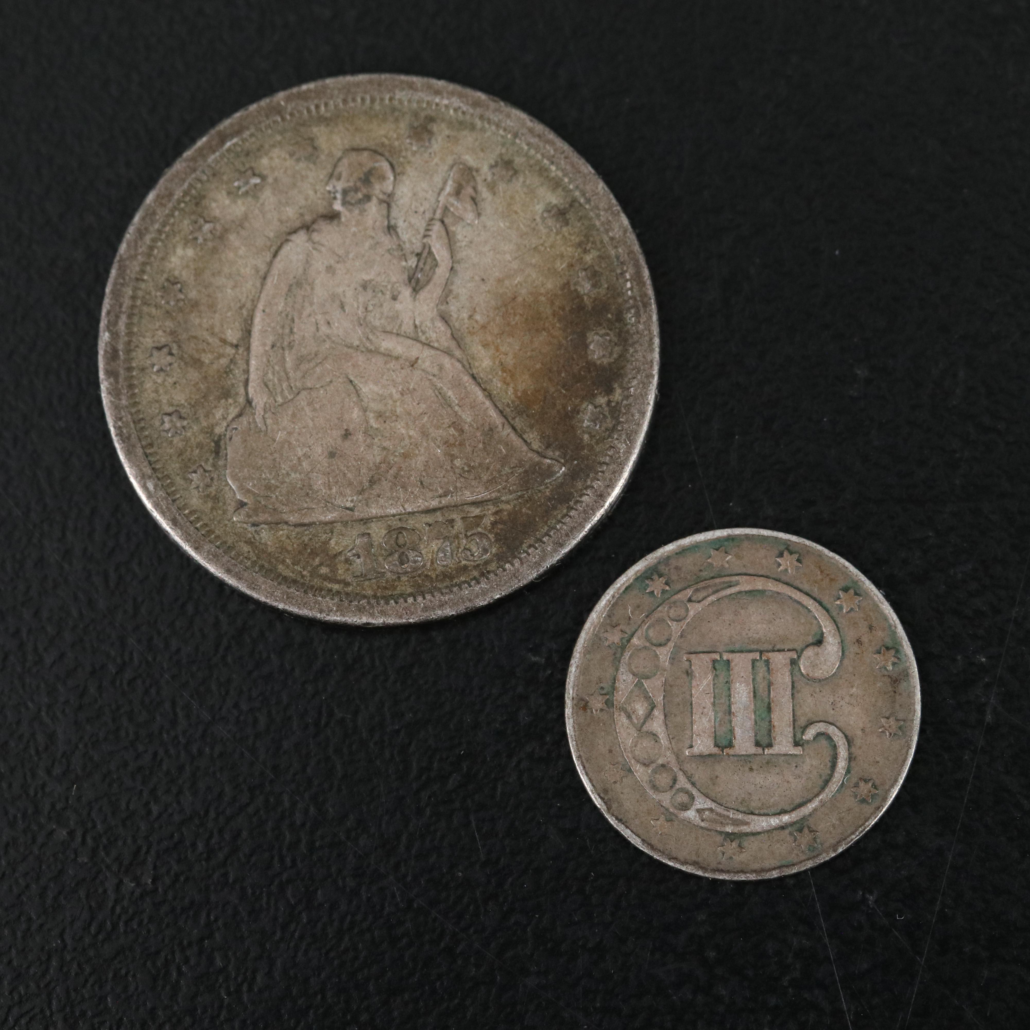 14 Different U.S. Silver and Copper-Nickel Coins From 1800s