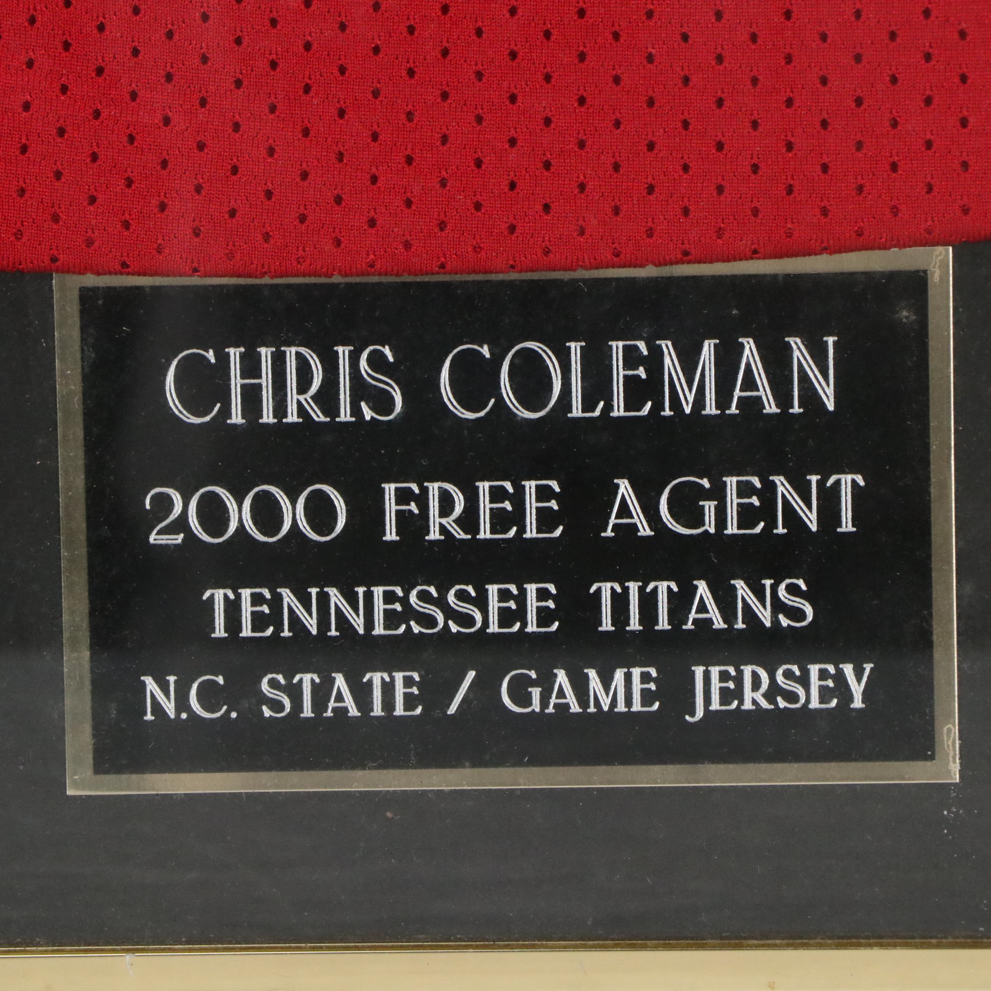 2000 Free Agent Chris Coleman North Carolina State Game Worn Jersey