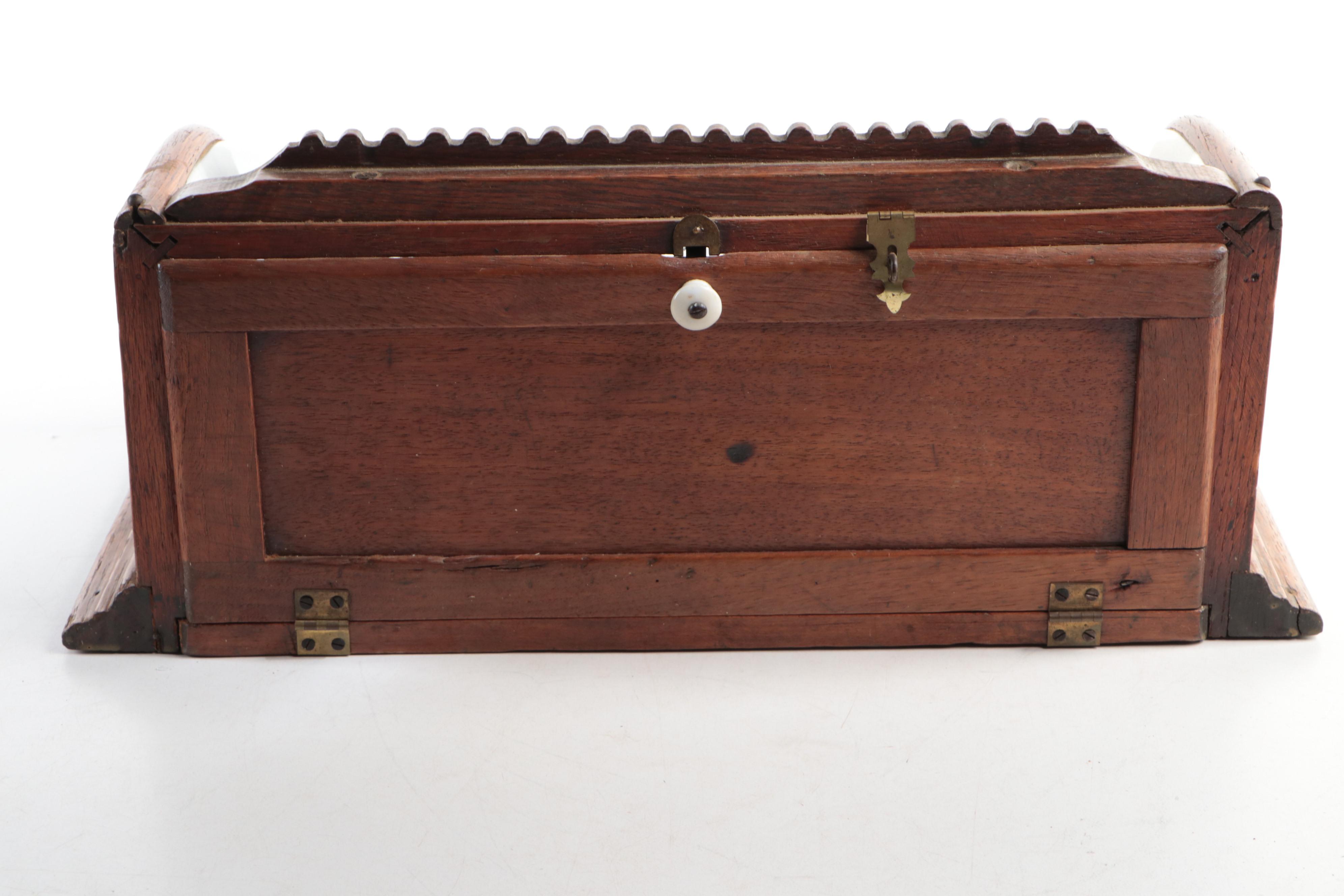 J. F. Farnam & Co. Oak and Glass Store Display Case, Early 20th Century