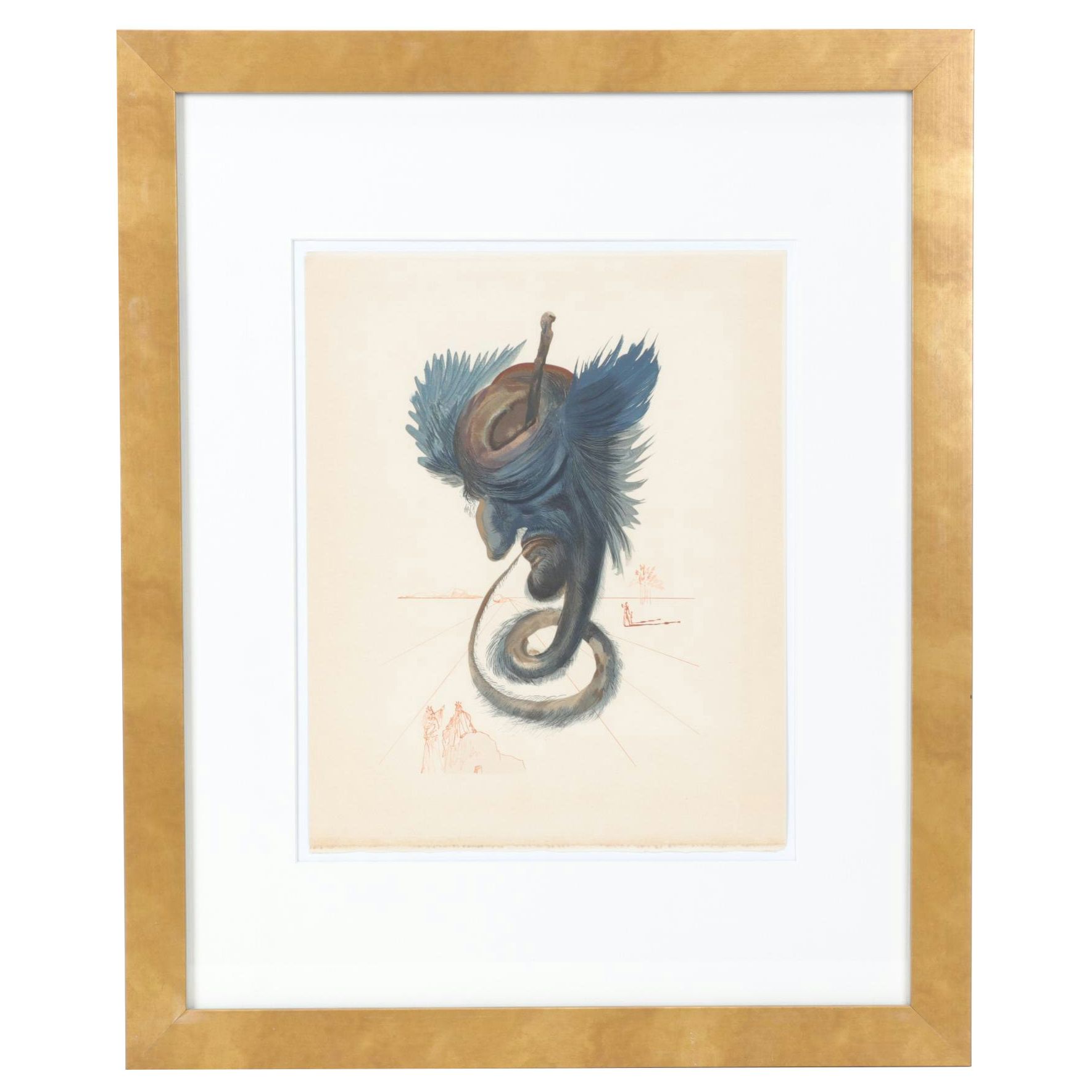 Salvador Dalí Wood Engraving "Devins et Sorciers"