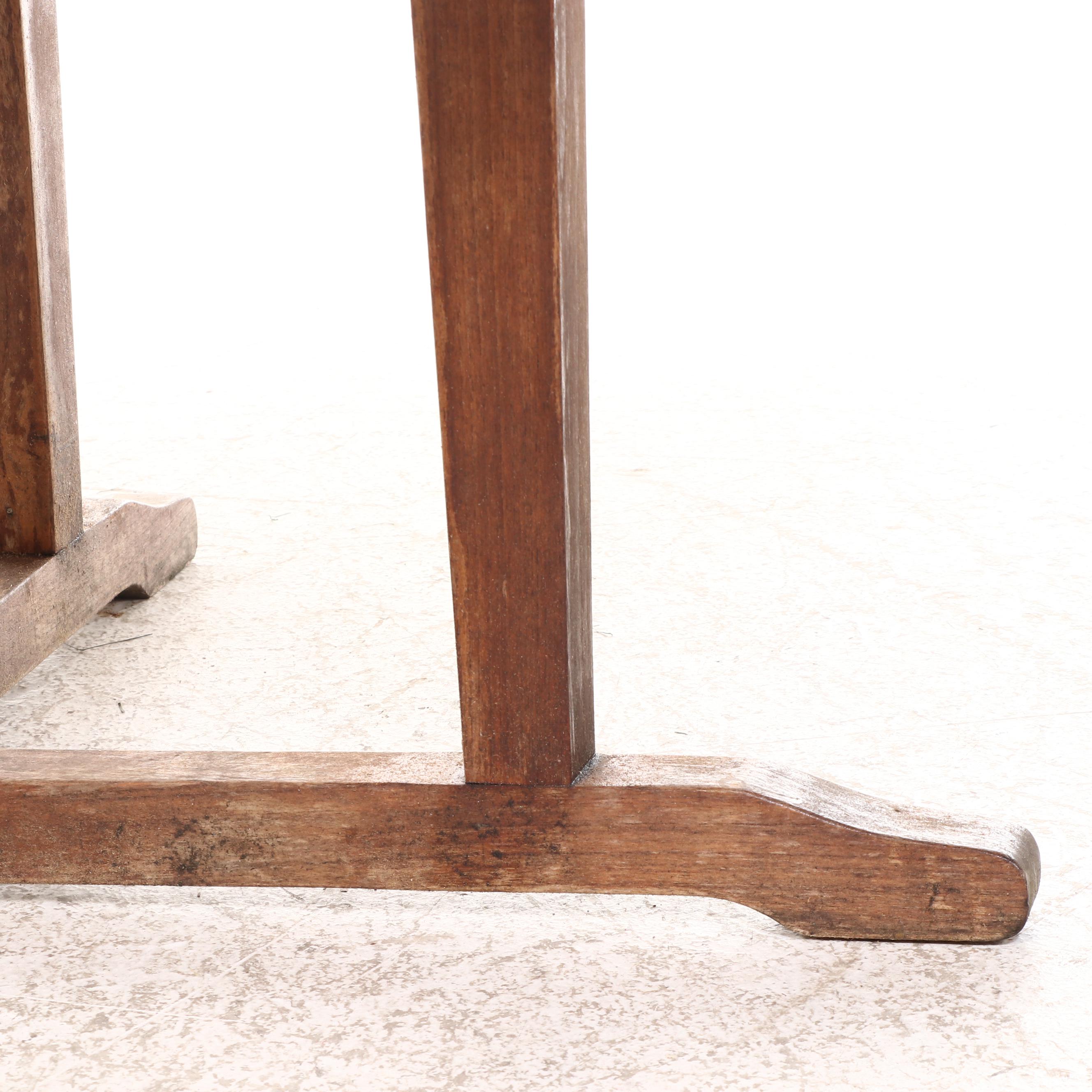 Frontgate Seven-Piece Teak Patio Dining Set with Umbrella and Sunbrella Cushions