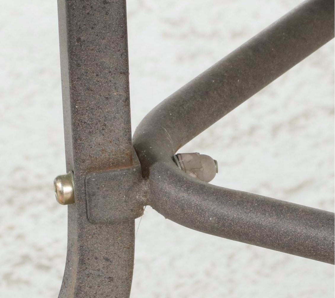 Metal and Glass Top Patio Table