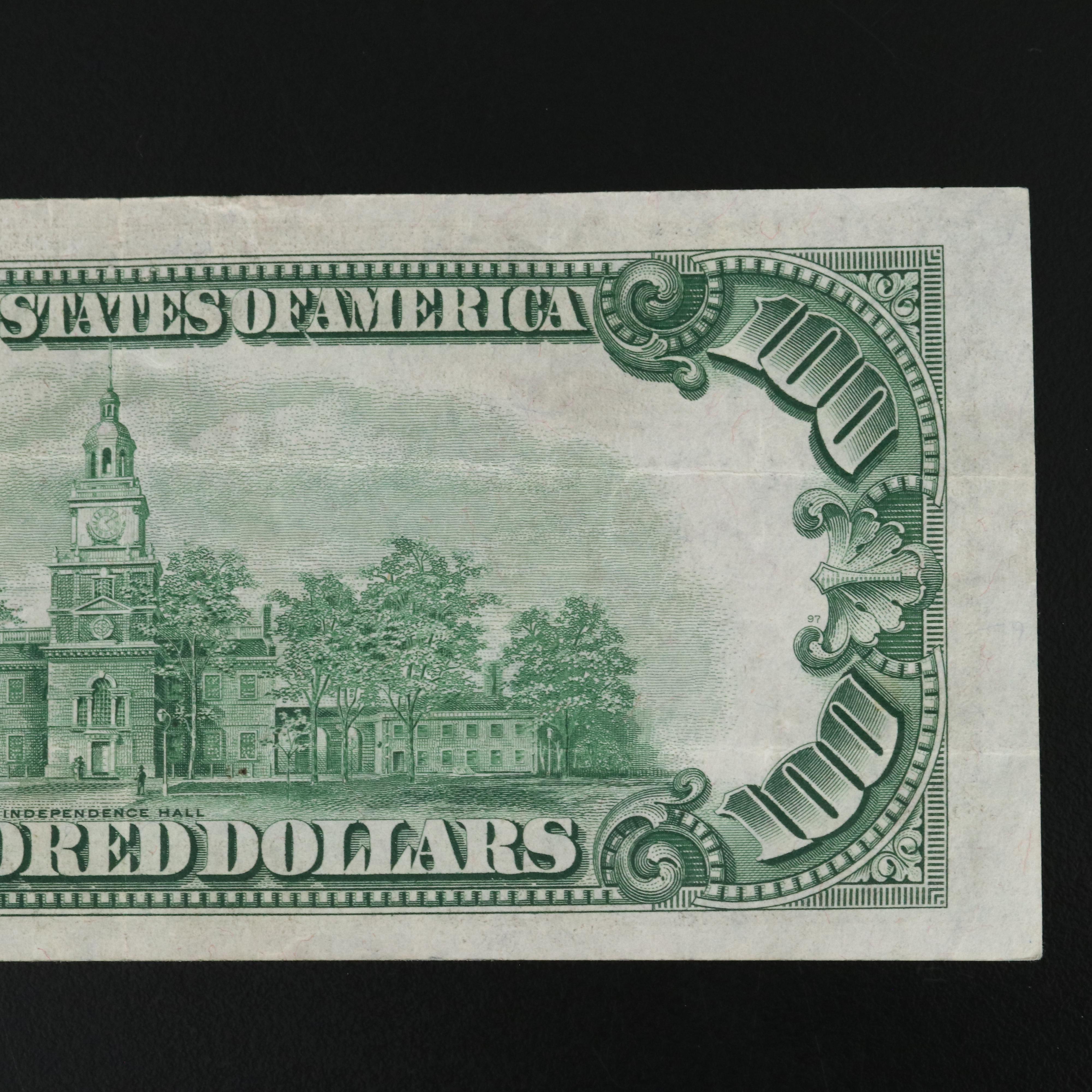 Five Vintage $100 Federal Reserve Notes and a Vintage $20 Federal Reserve Note