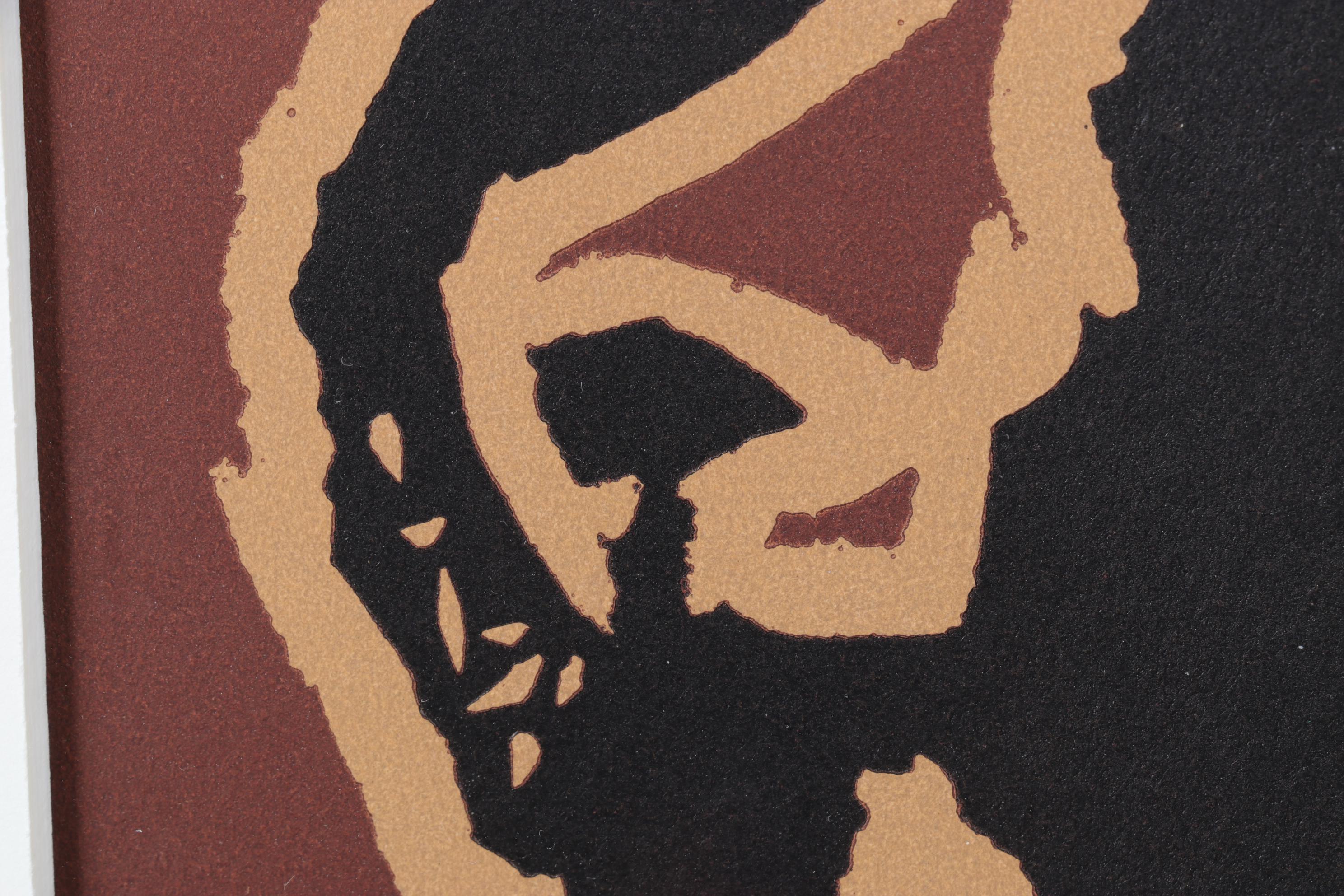 Pablo Picasso Linoleum Cut "Bull Charging a Capa," 1962