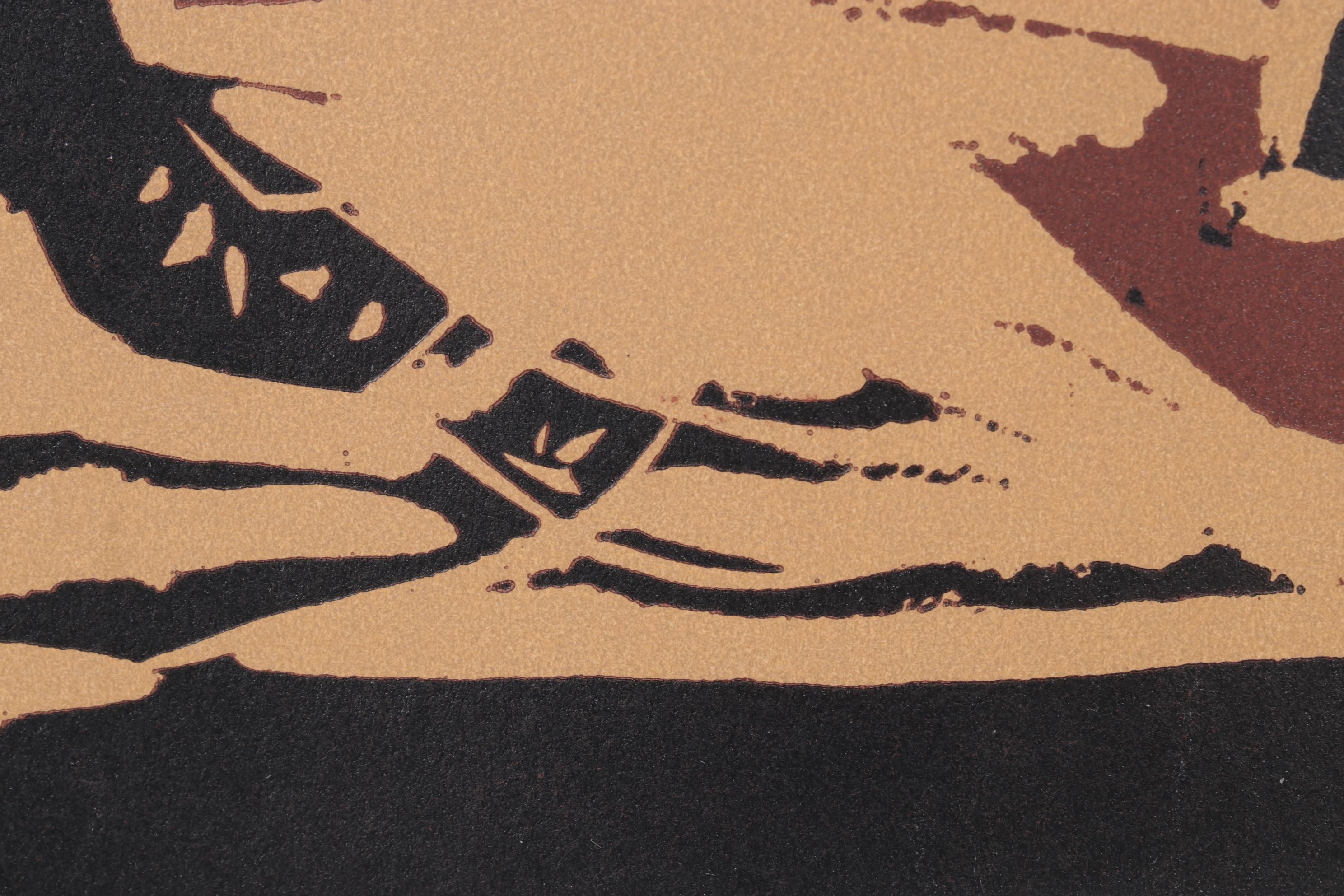 Pablo Picasso Linoleum Cut "Bull Charging a Capa," 1962