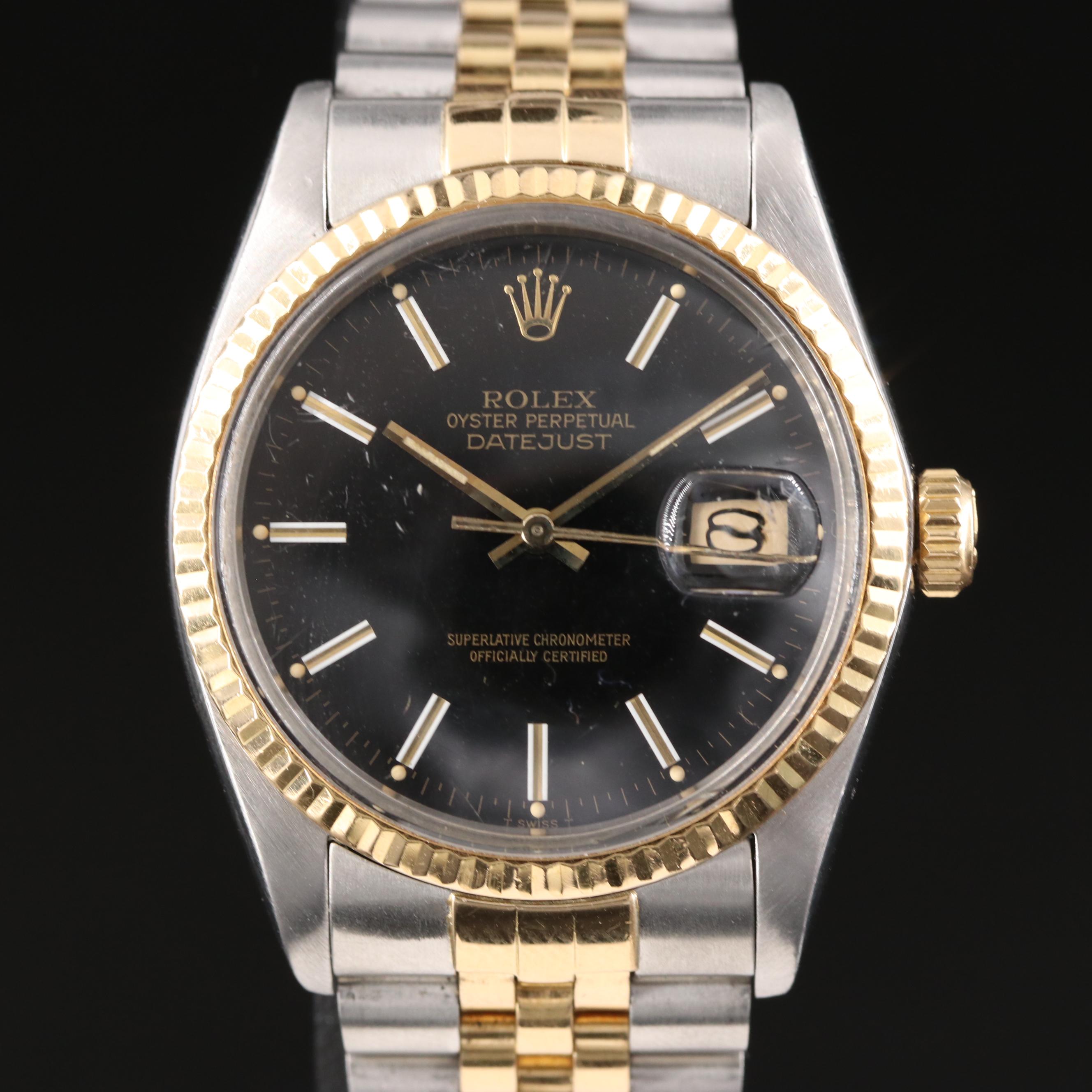 1984 Rolex Datejust 16013 Two-tone Automatic Watch
