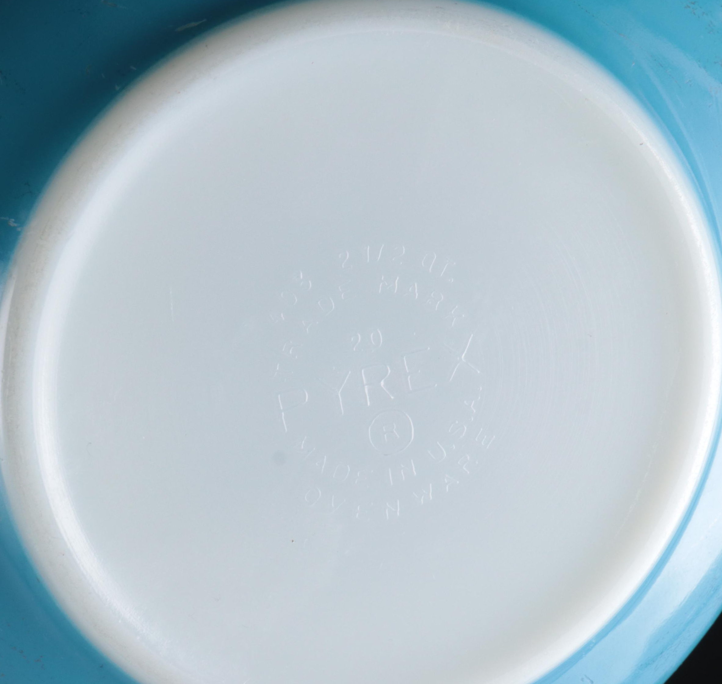 Eales Pressed Glass Shakers with Leaf Shaped Dishes and Pyrex Bowl