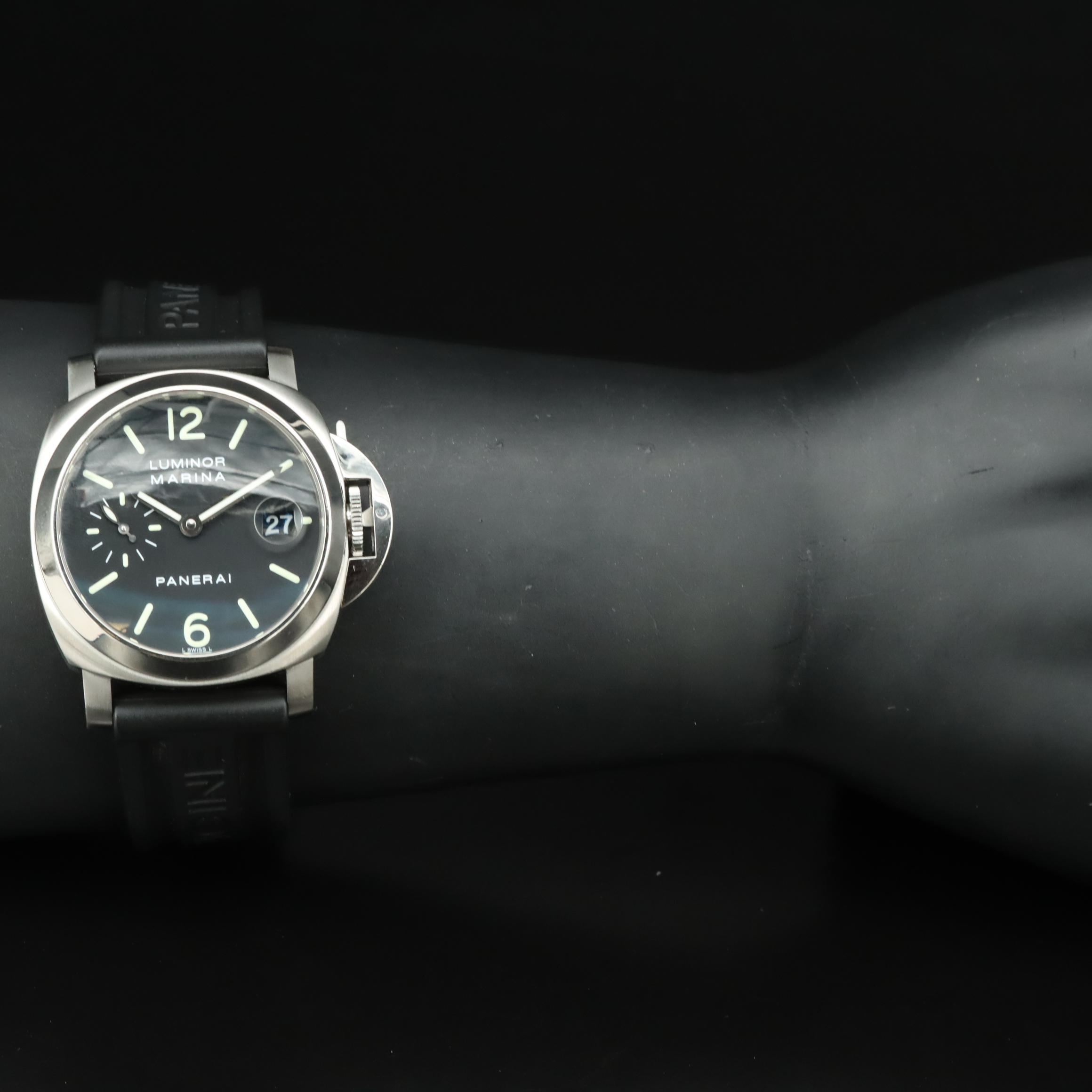 Panerai Luminor Date 40mm Steel Black Automatic Watch