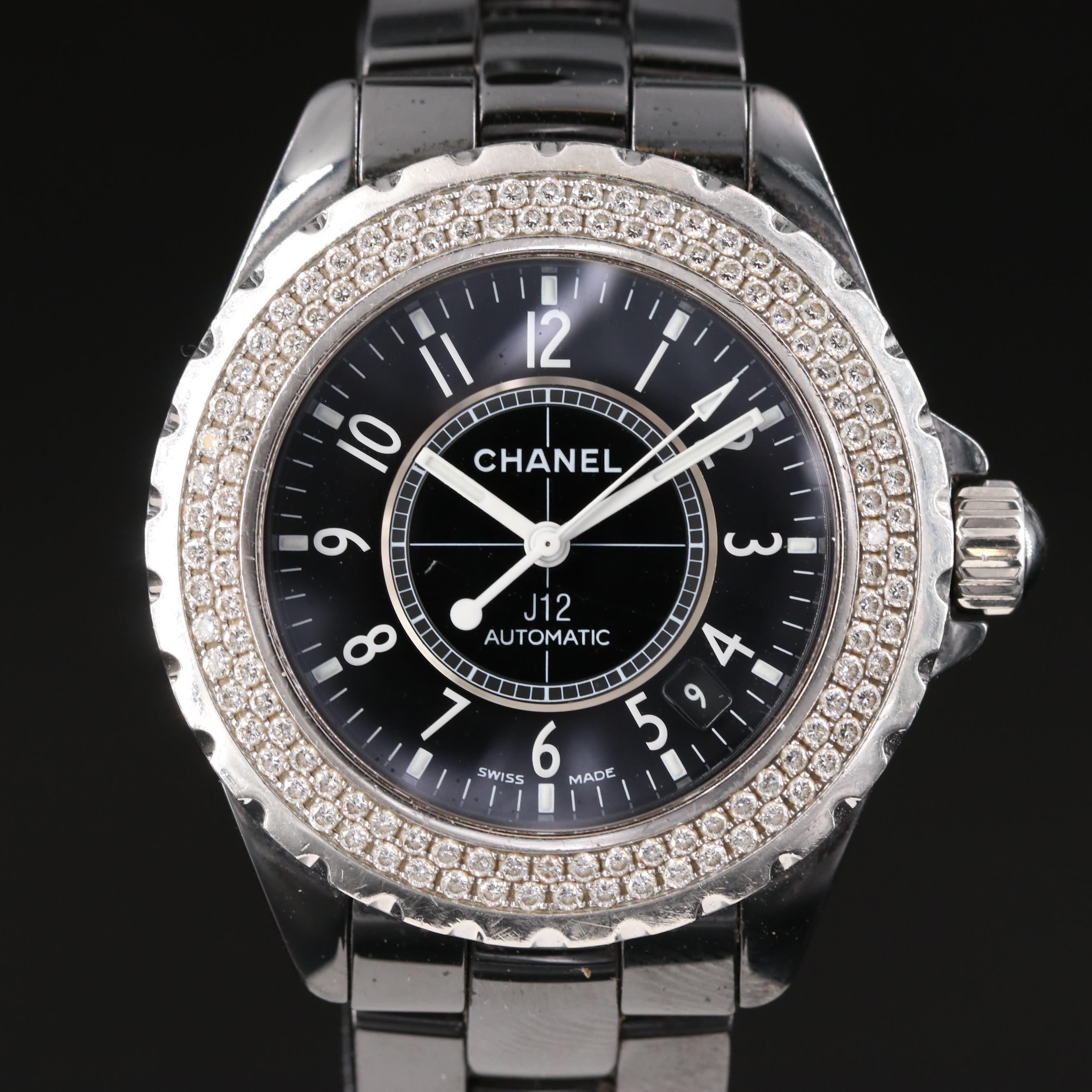 Chanel J12 Diamond Ceramic Automatic Watch