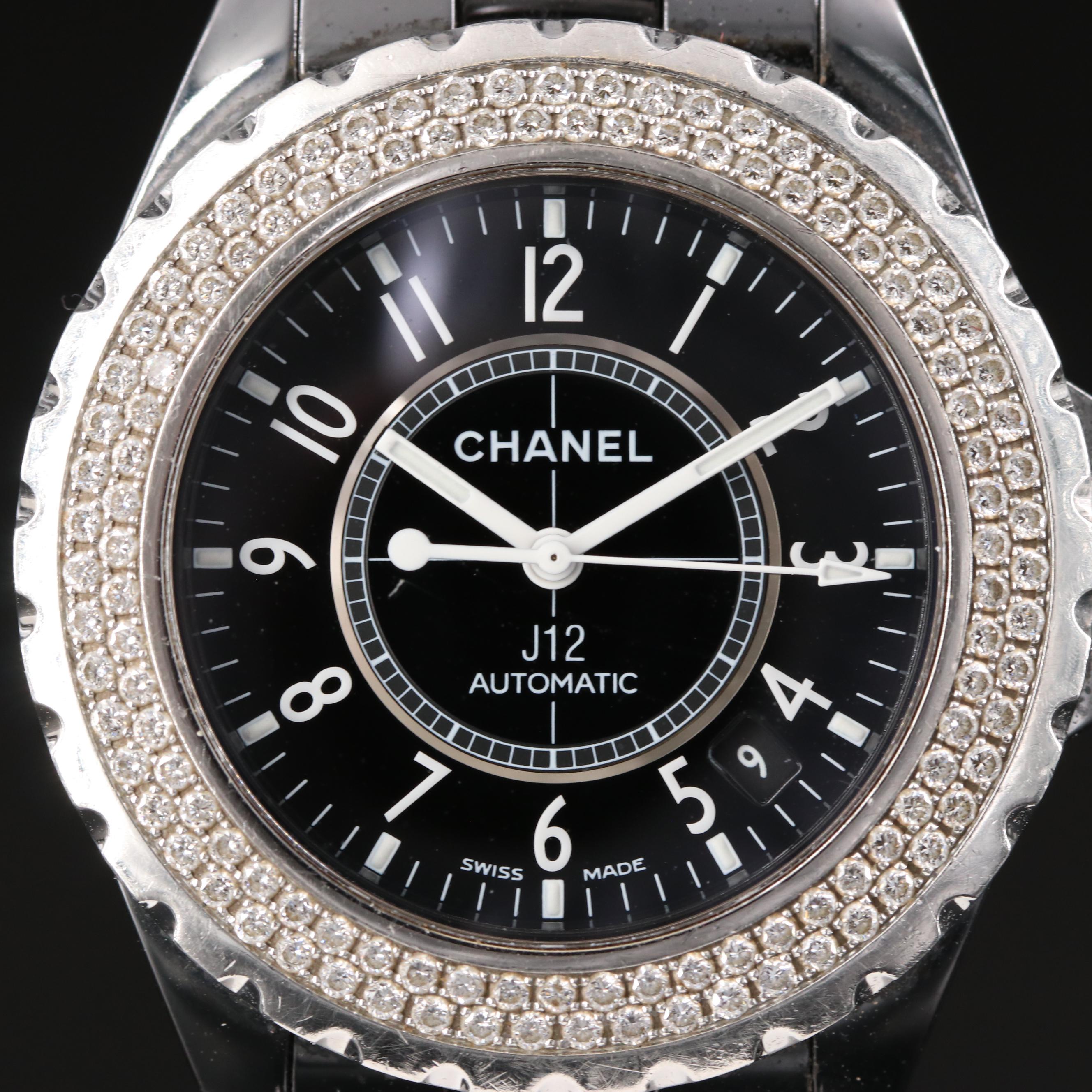 Chanel J12 Diamond Ceramic Automatic Watch