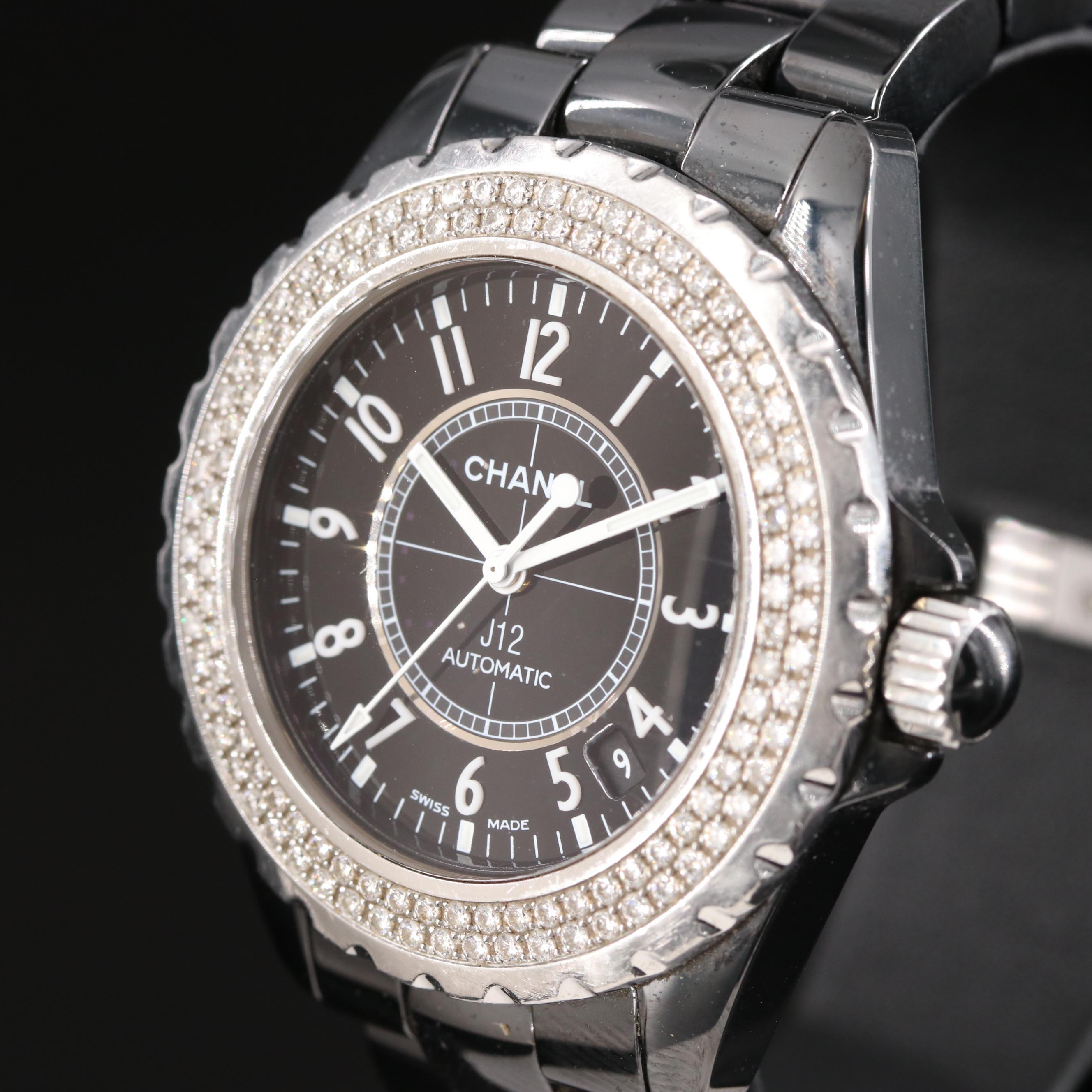 Chanel J12 Diamond Ceramic Automatic Watch
