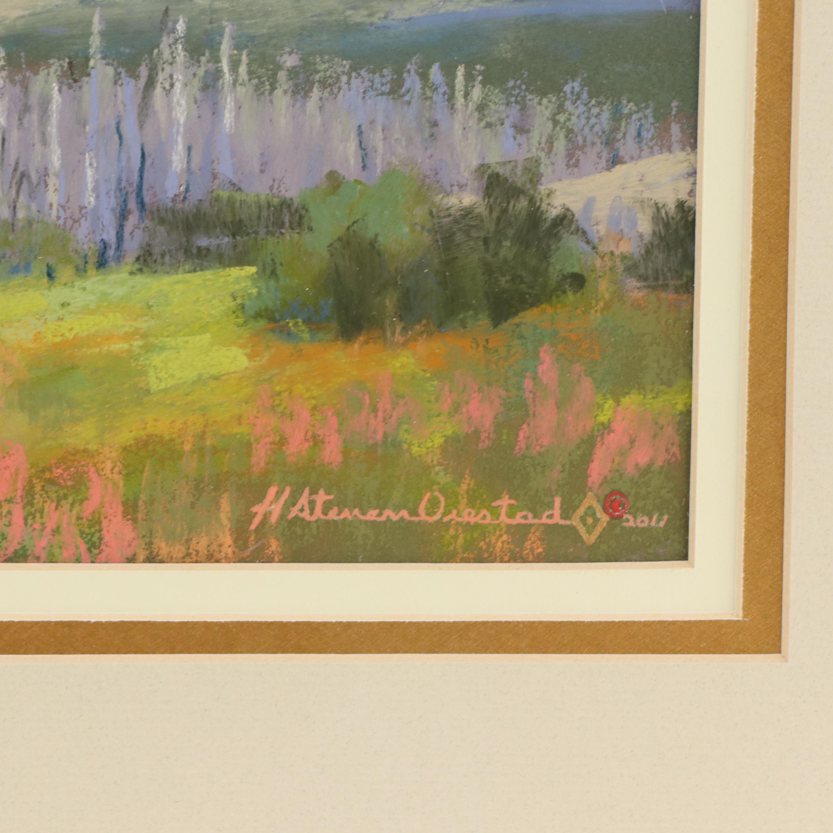 H. Steven Oiestad Oil Pastel Drawing "Road to Recovery," 2011