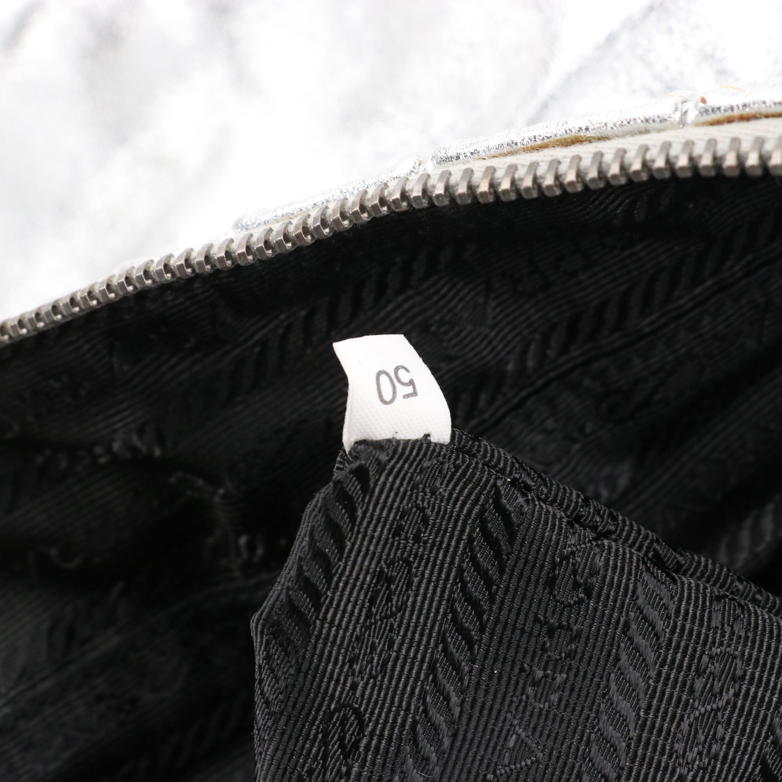 Prada Gaufre Messenger Bag in Metallic Nappa Leather