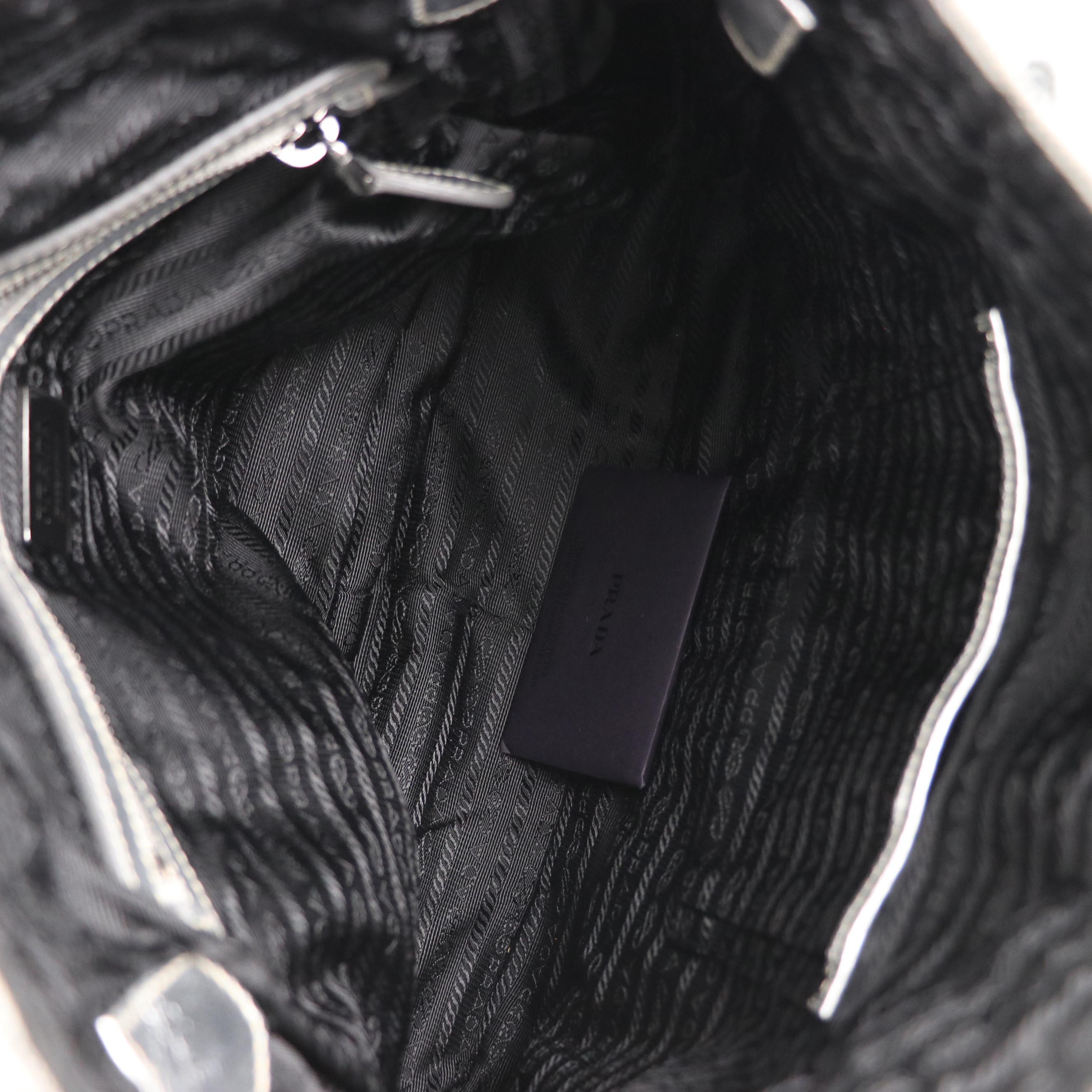 Prada Gaufre Messenger Bag in Metallic Nappa Leather