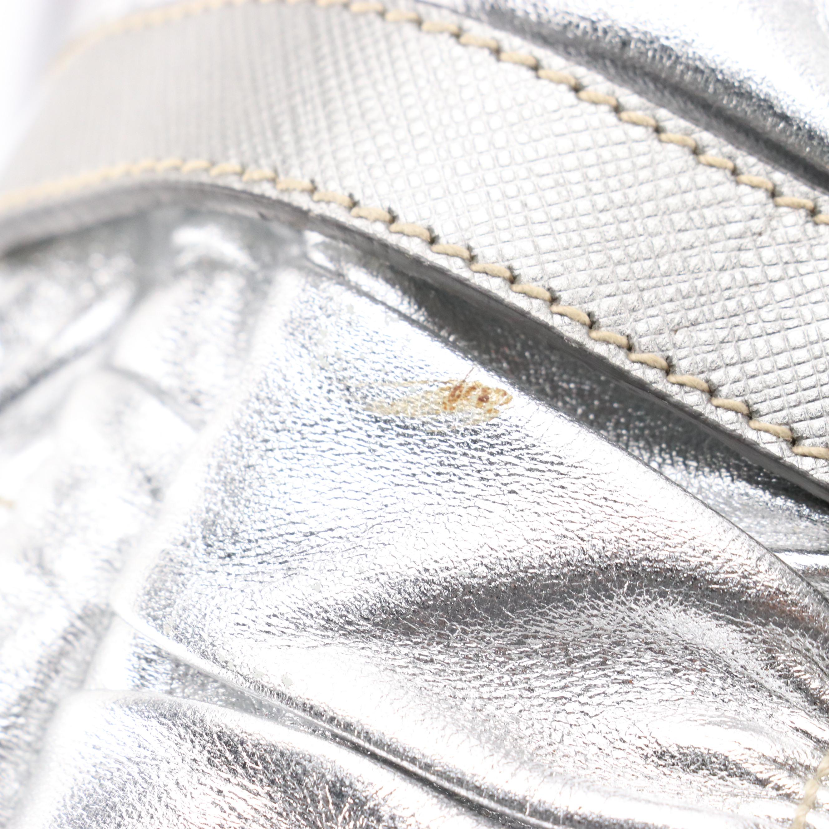 Prada Gaufre Messenger Bag in Metallic Nappa Leather