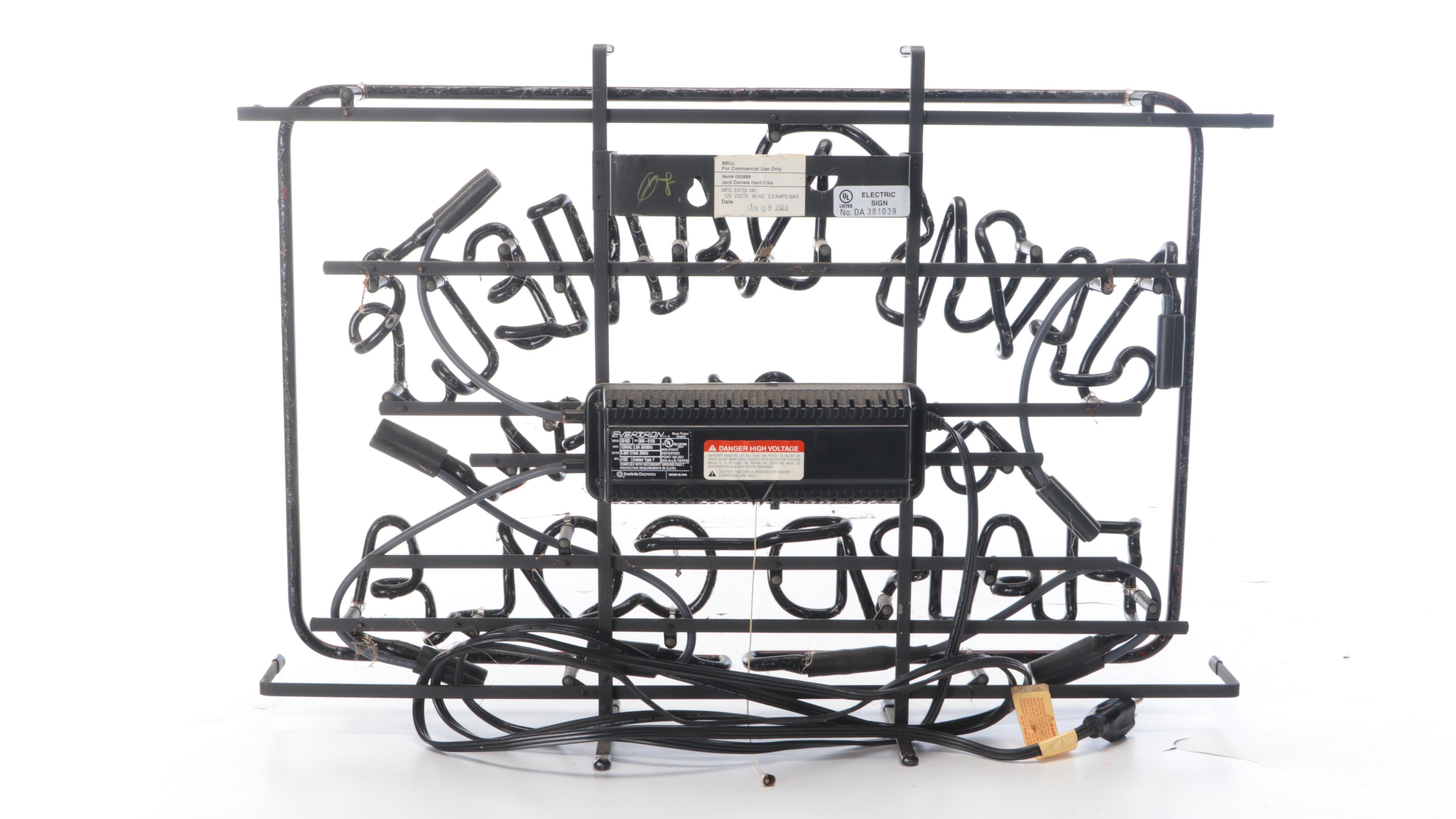 Jack Daniels Original Hard Cola Neon Sign