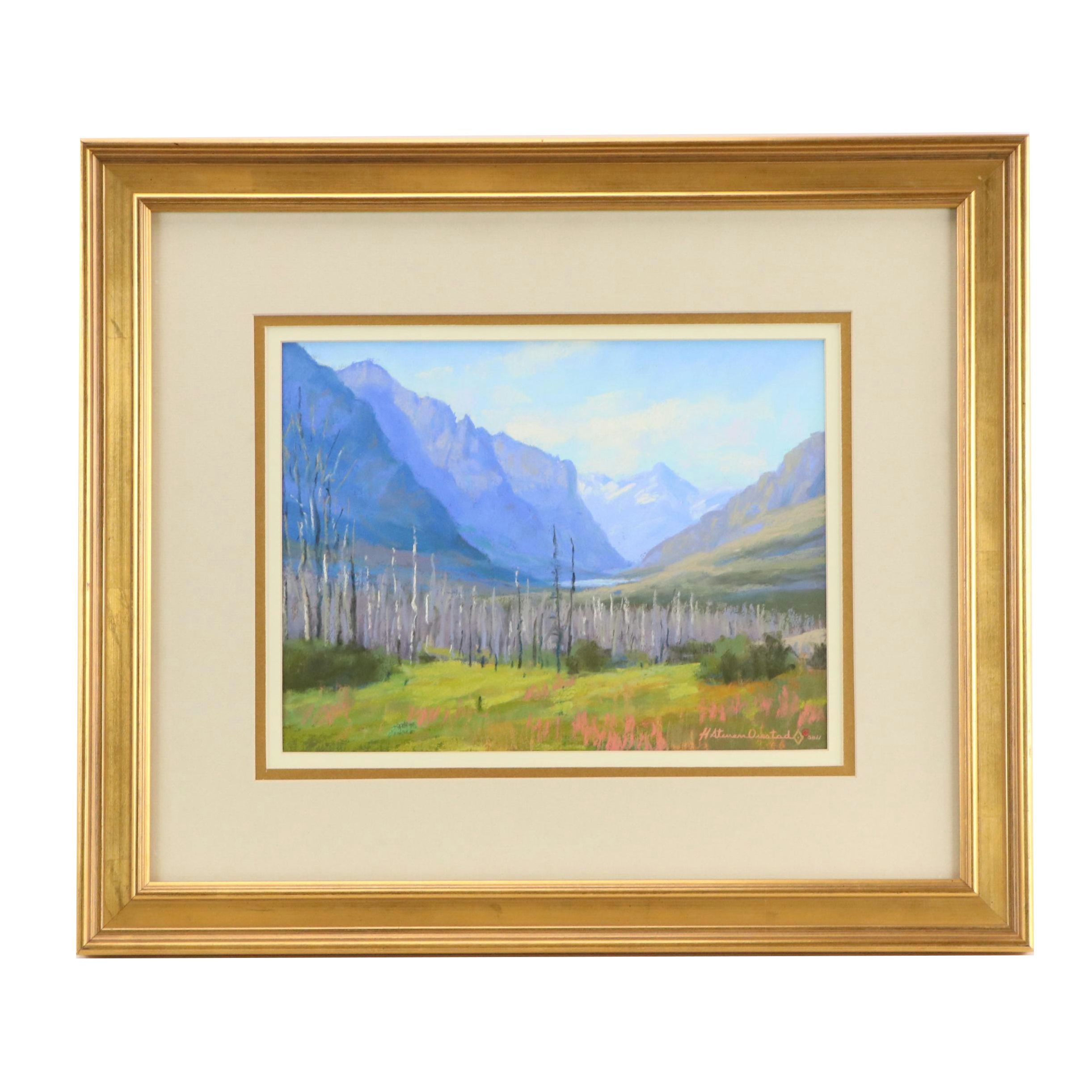 H. Steven Oiestad Oil Pastel Drawing "Road to Recovery," 2011