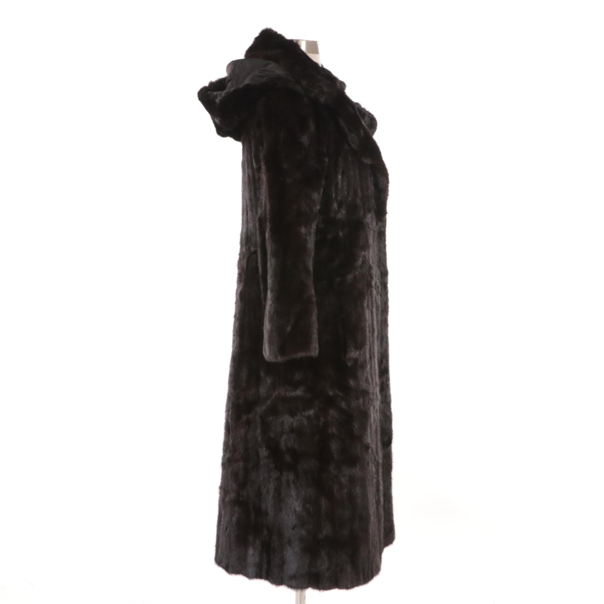 Mink Fur Hooded Coat from Black Diamond Mink