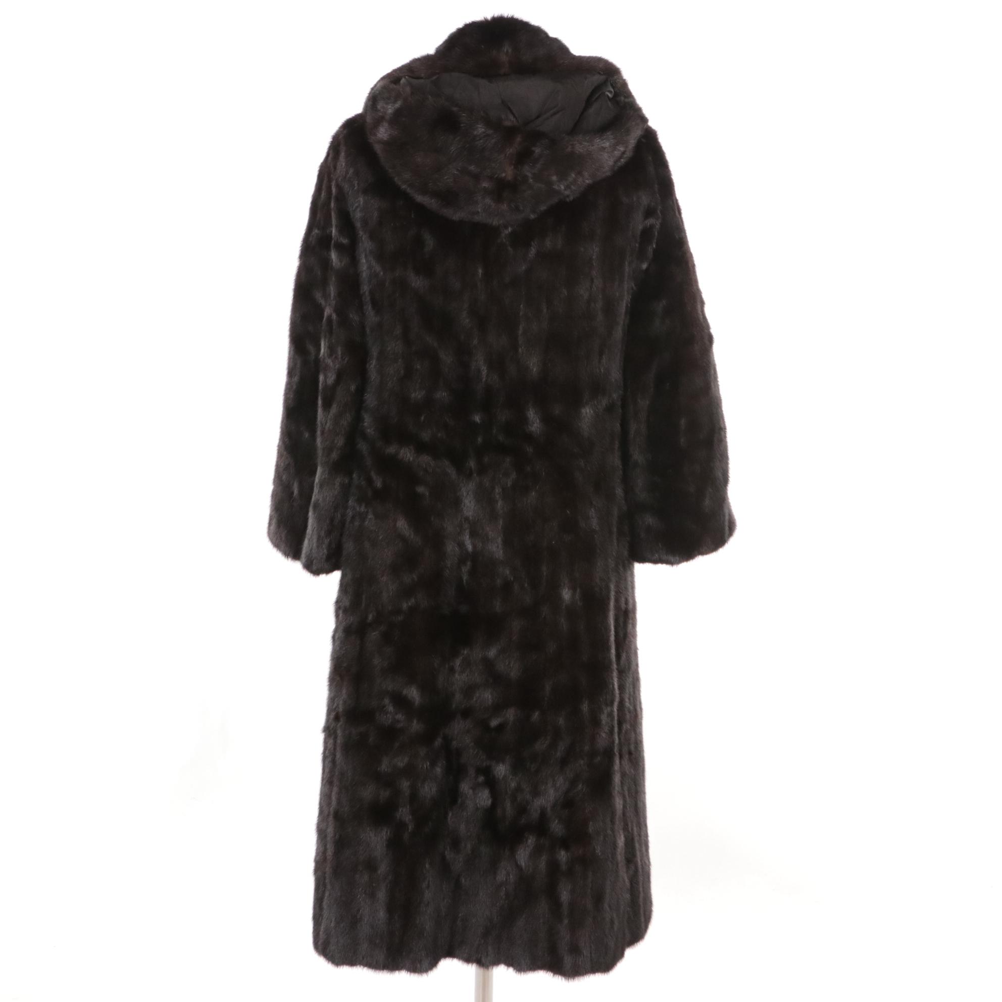 Mink Fur Hooded Coat from Black Diamond Mink