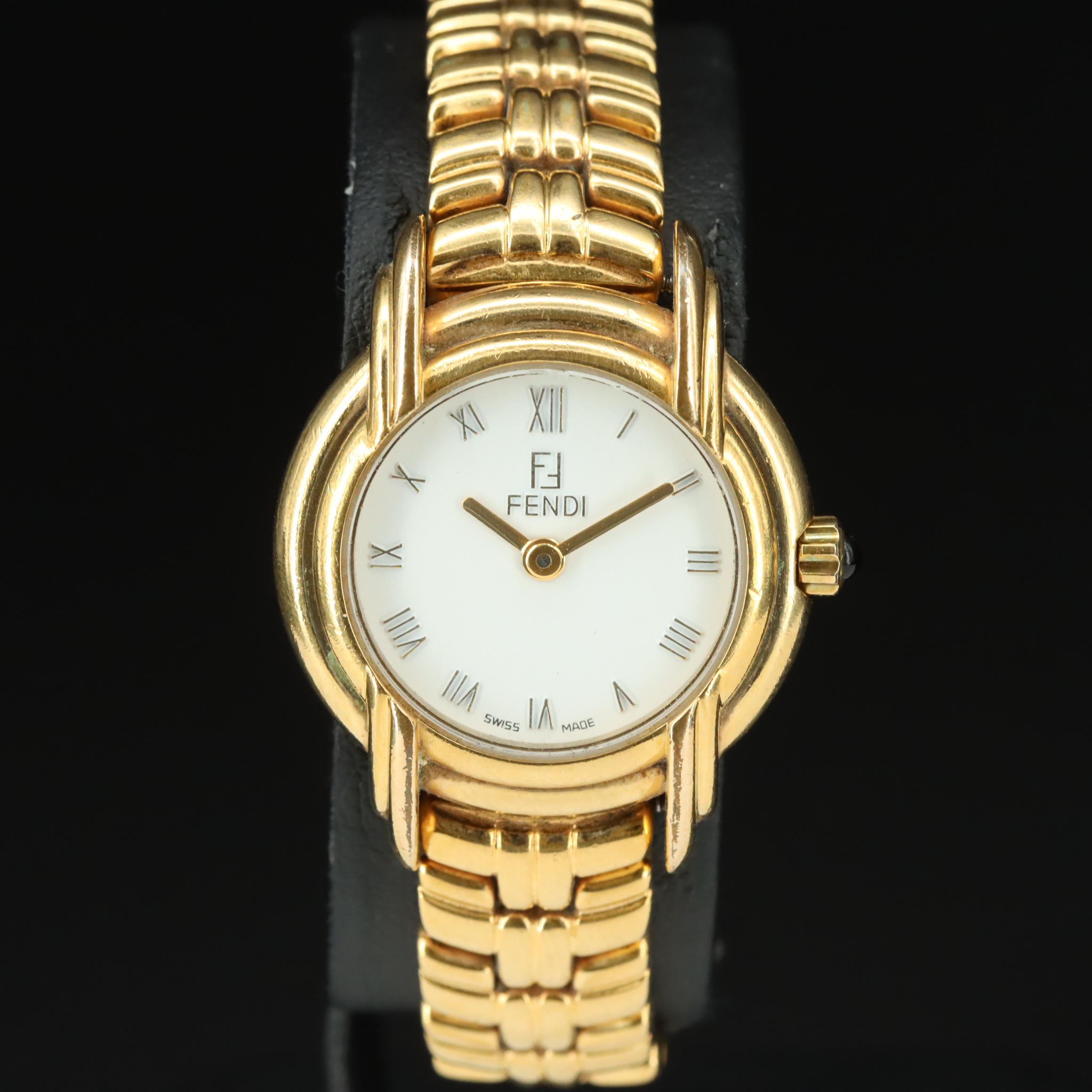 Fendi Swiss Made Gold Tone Watch