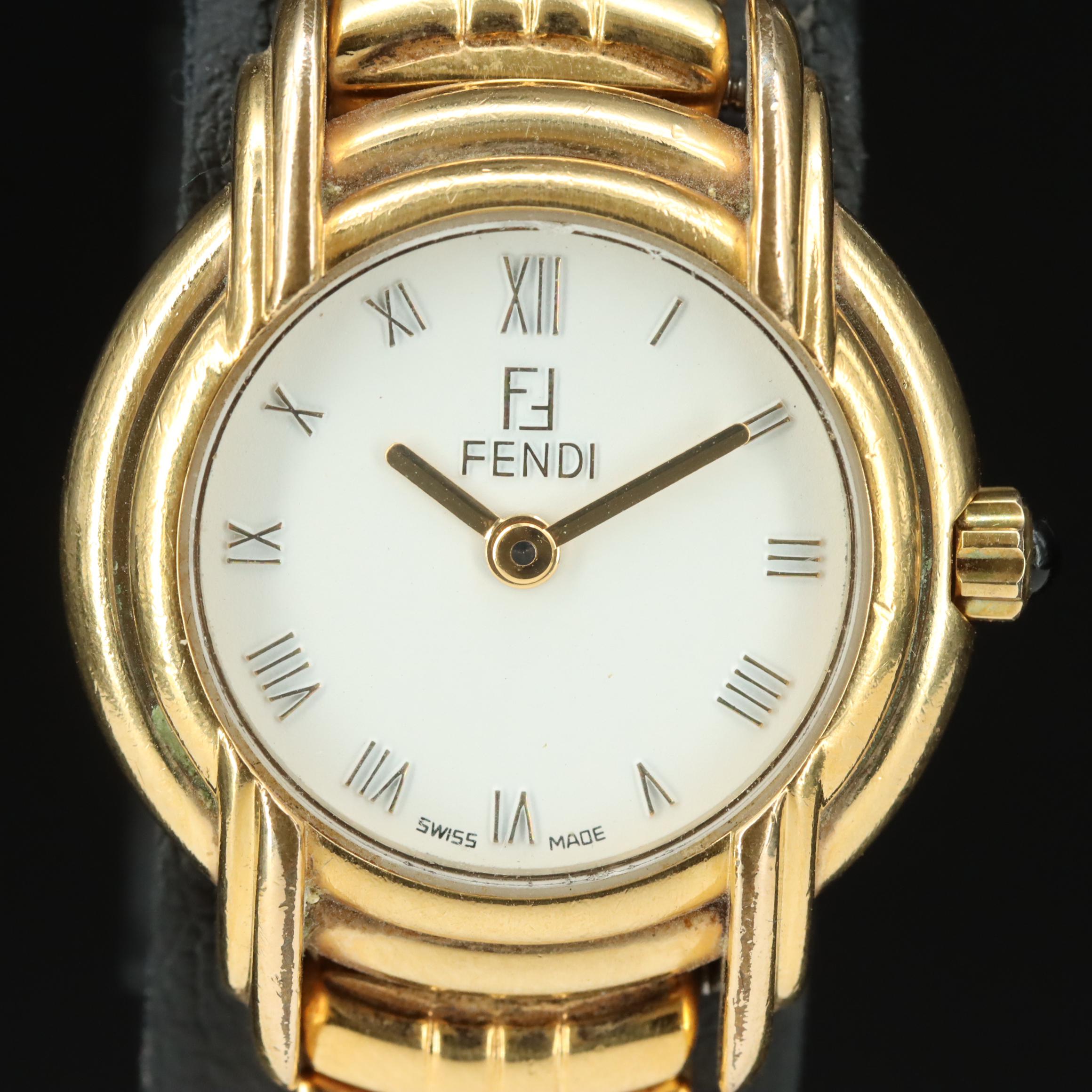 Fendi Swiss Made Gold Tone Watch