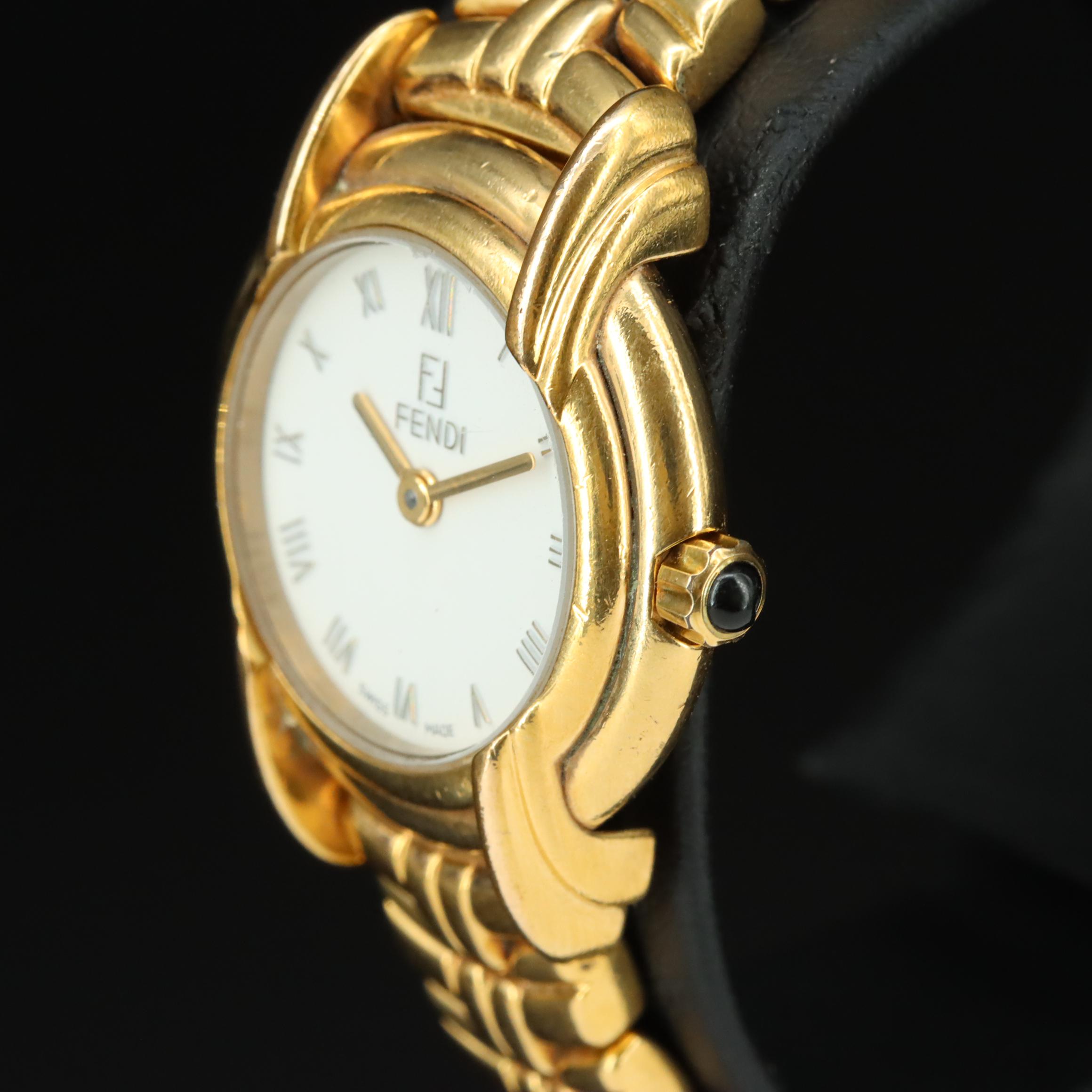 Fendi Swiss Made Gold Tone Watch