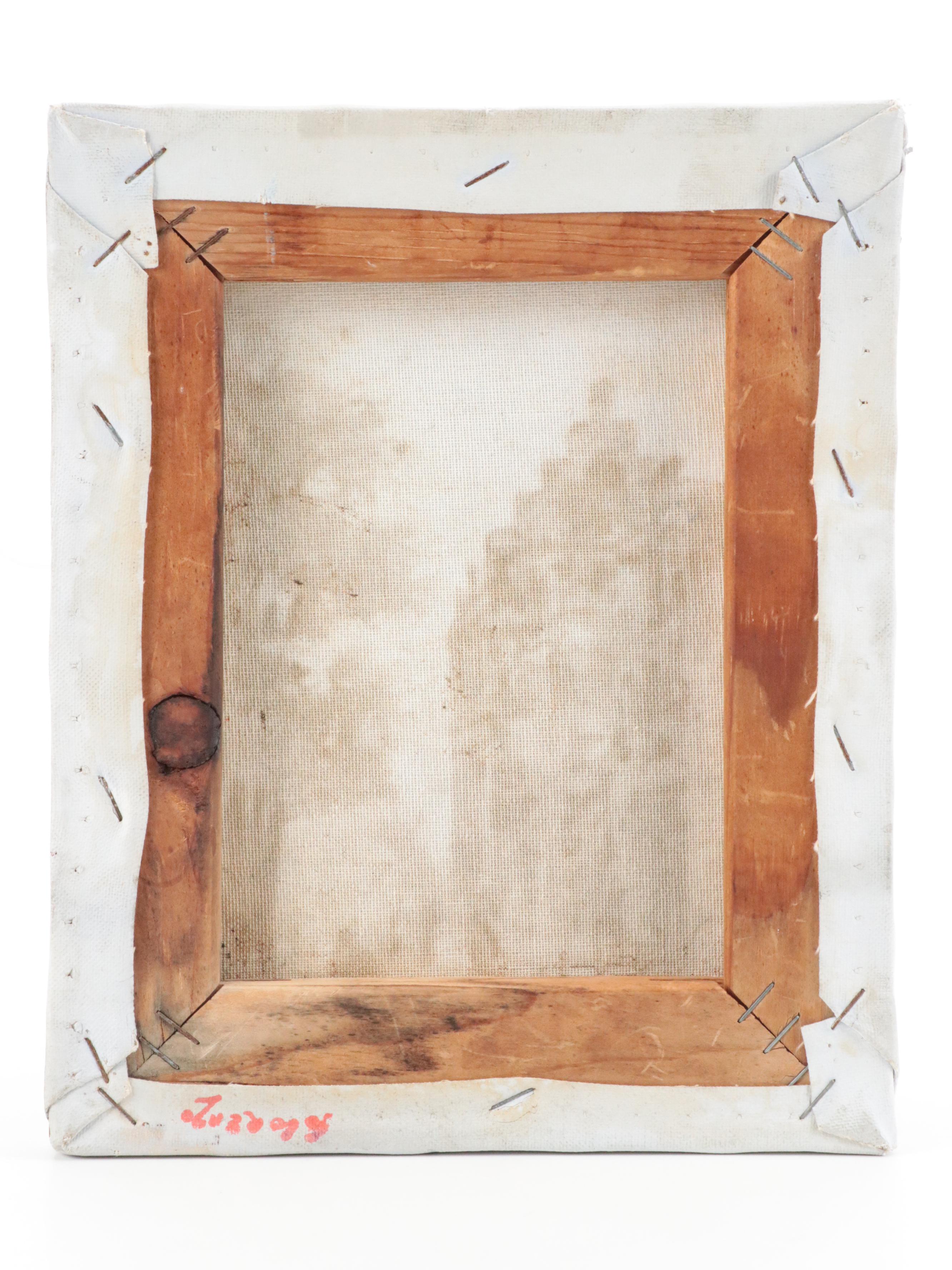 Lorenzo Oil Painting of European Streetscape, Late 20th Century