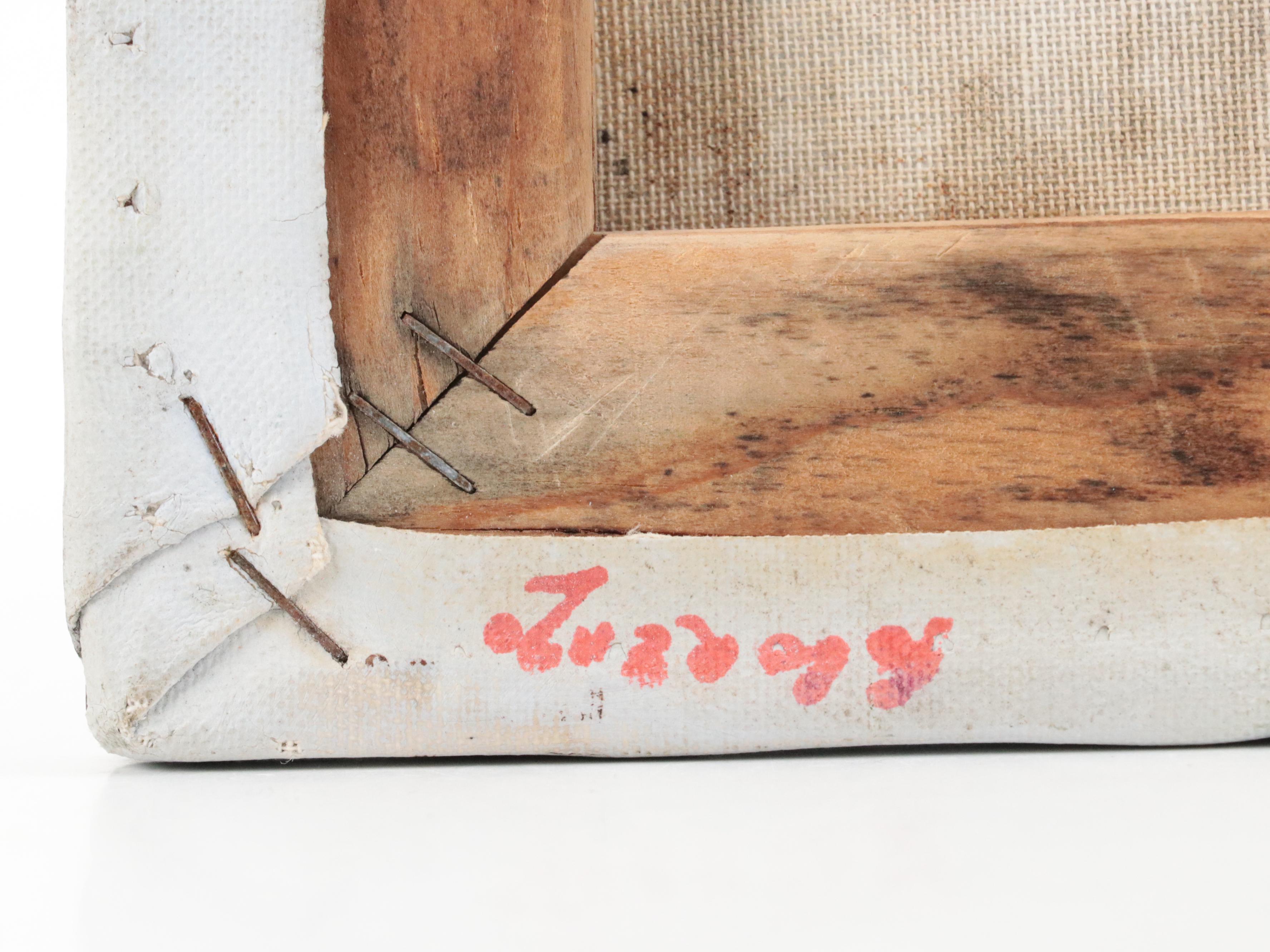 Lorenzo Oil Painting of European Streetscape, Late 20th Century