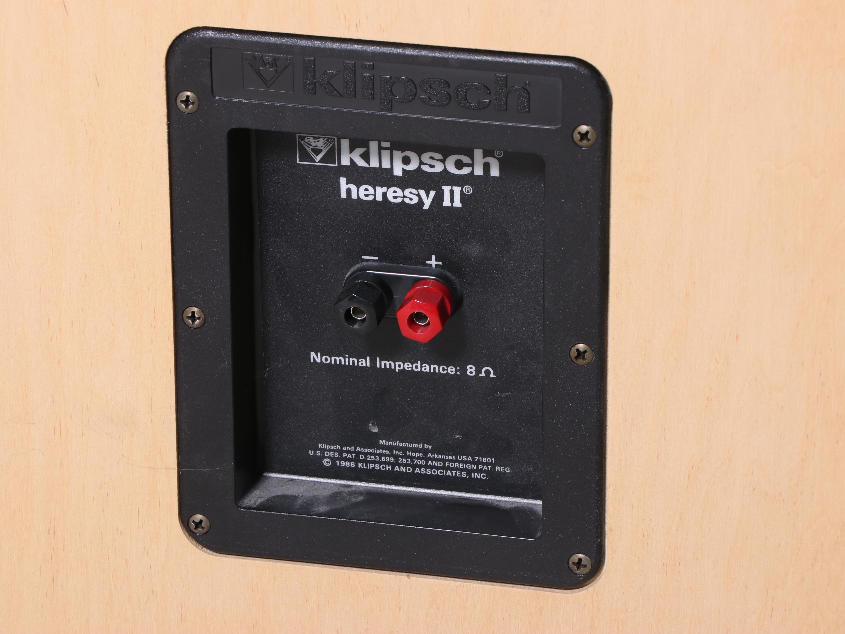 Klipsch Heresy II HBR Floor Standing Speakers, Late 20th Century