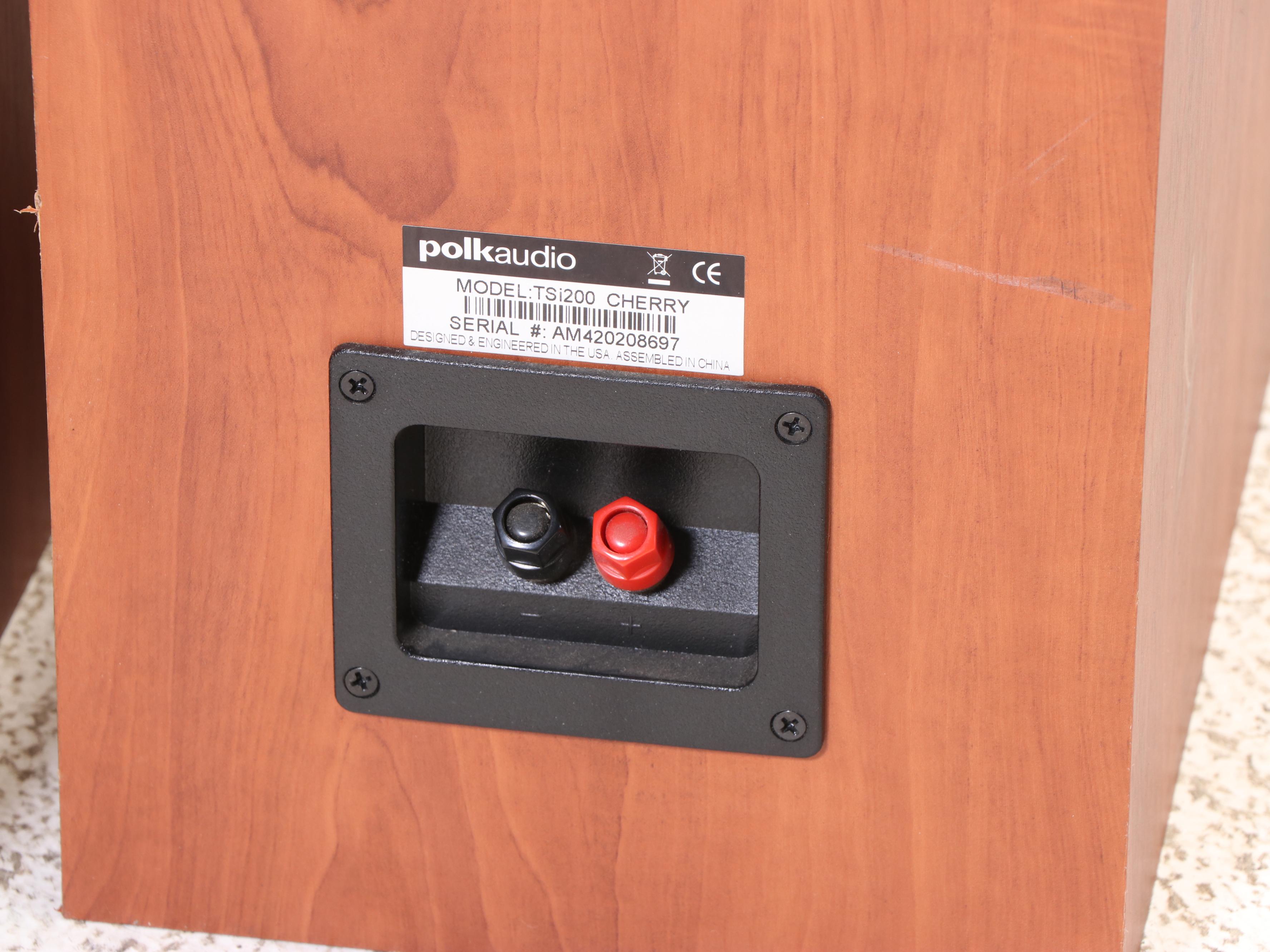 Polk Audio TSi200 Cherry Finish Bookshelf Speakers