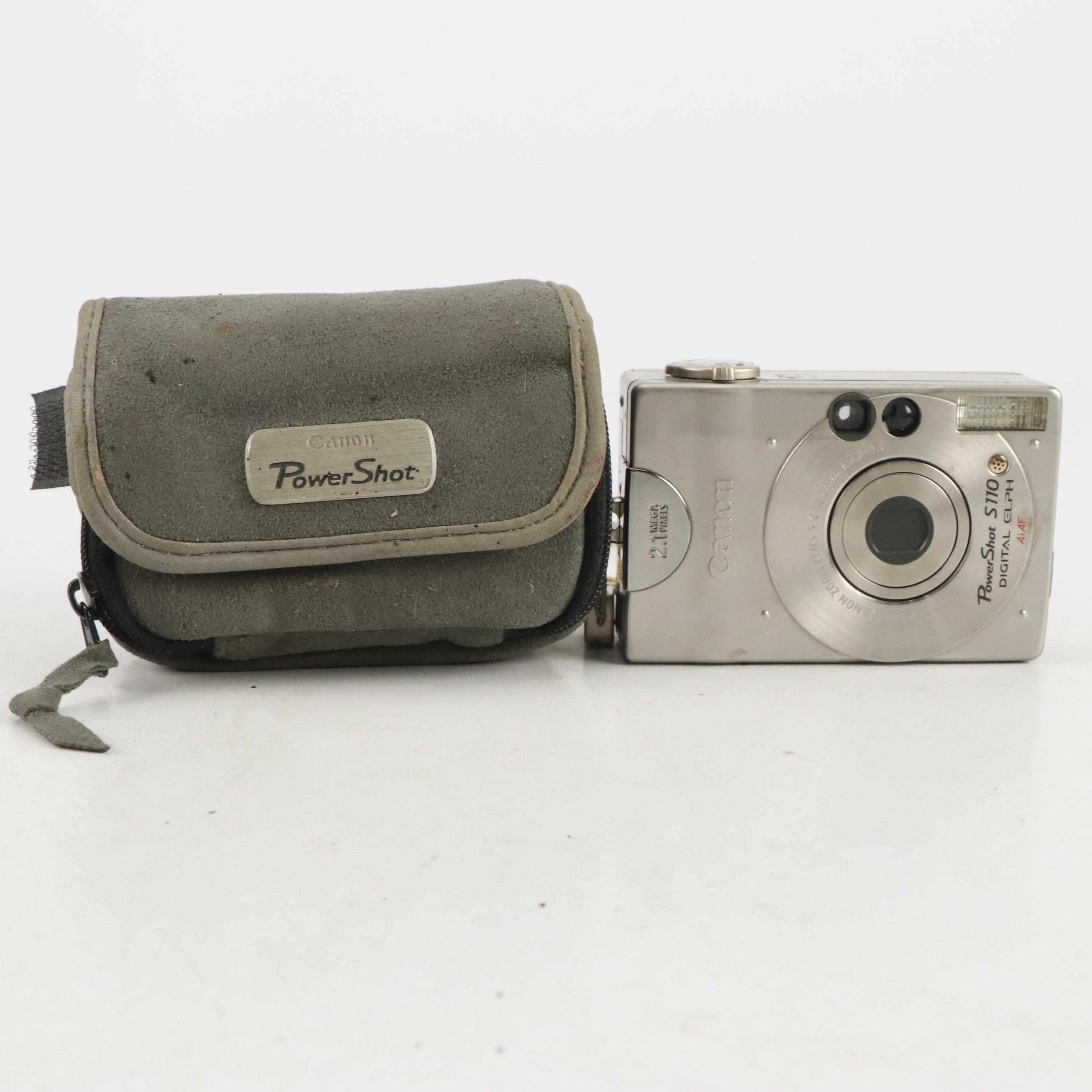 Canon PowerShot S110 Digital Elph and Canon Elph Digital Cameras with Cases