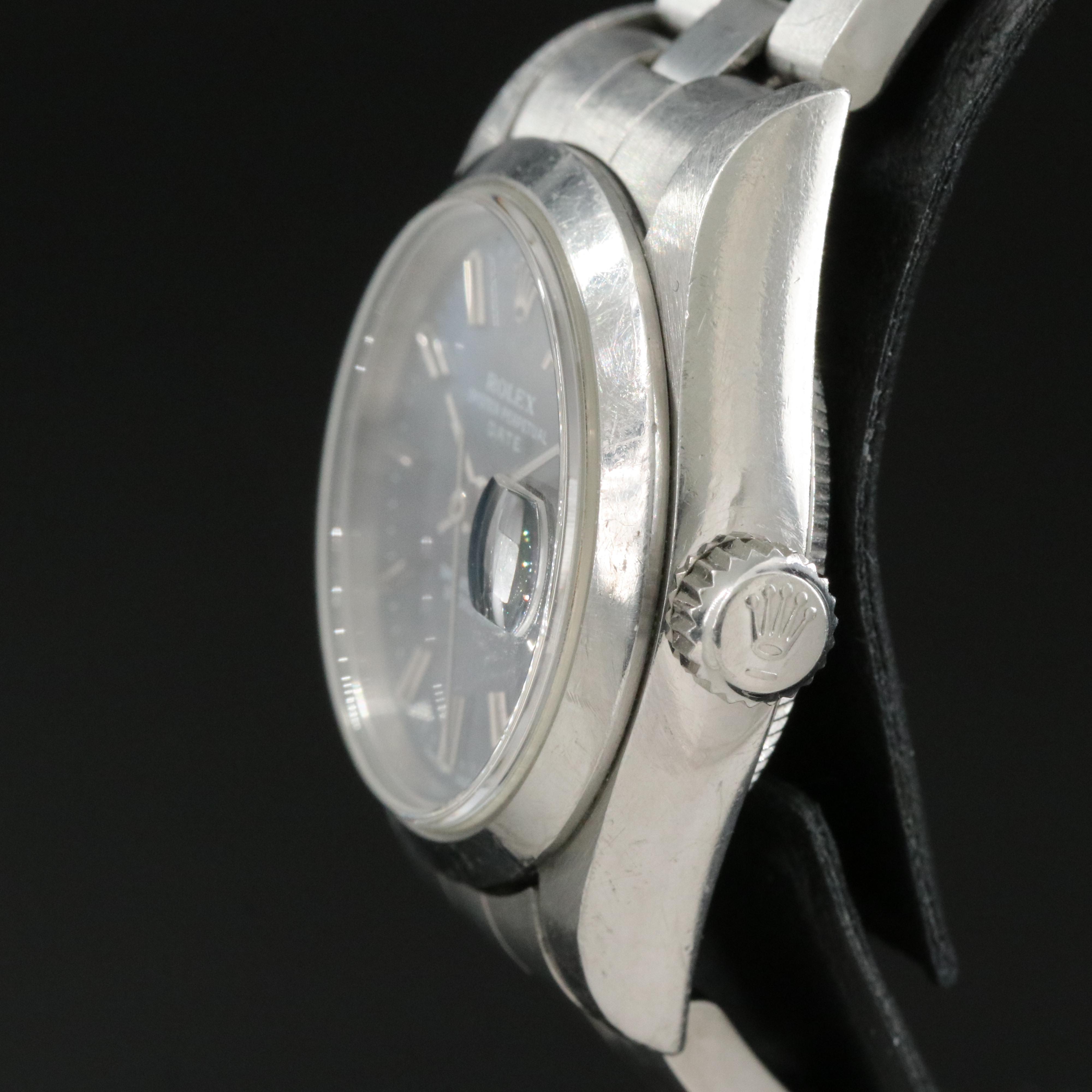 1999 Rolex Blue Dial Oyster Perpetual Date Watch