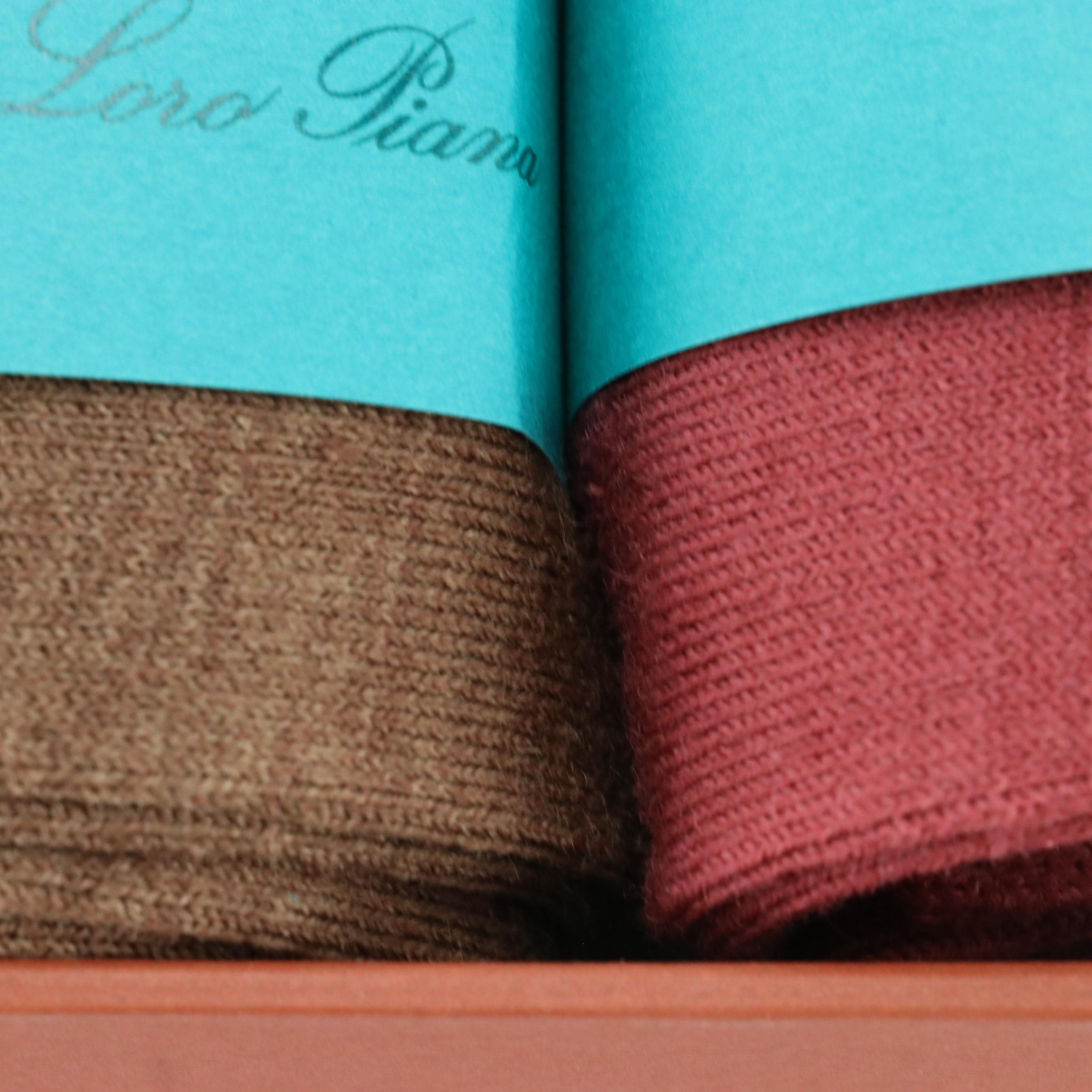 Loro Piana Cashmere Blend Ankle Sock Set with Gift Box