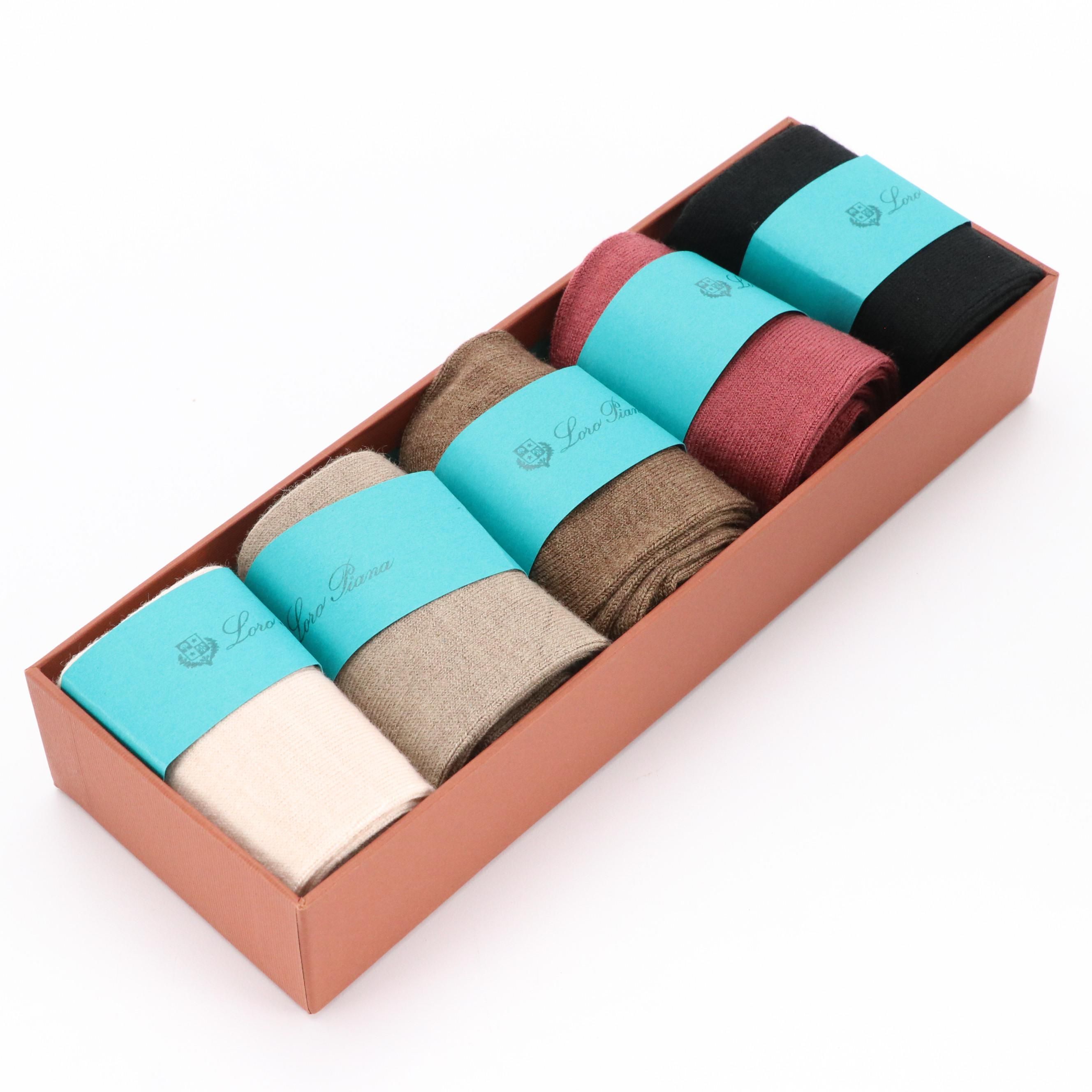 Loro Piana Cashmere Blend Ankle Sock Set with Gift Box | EBTH