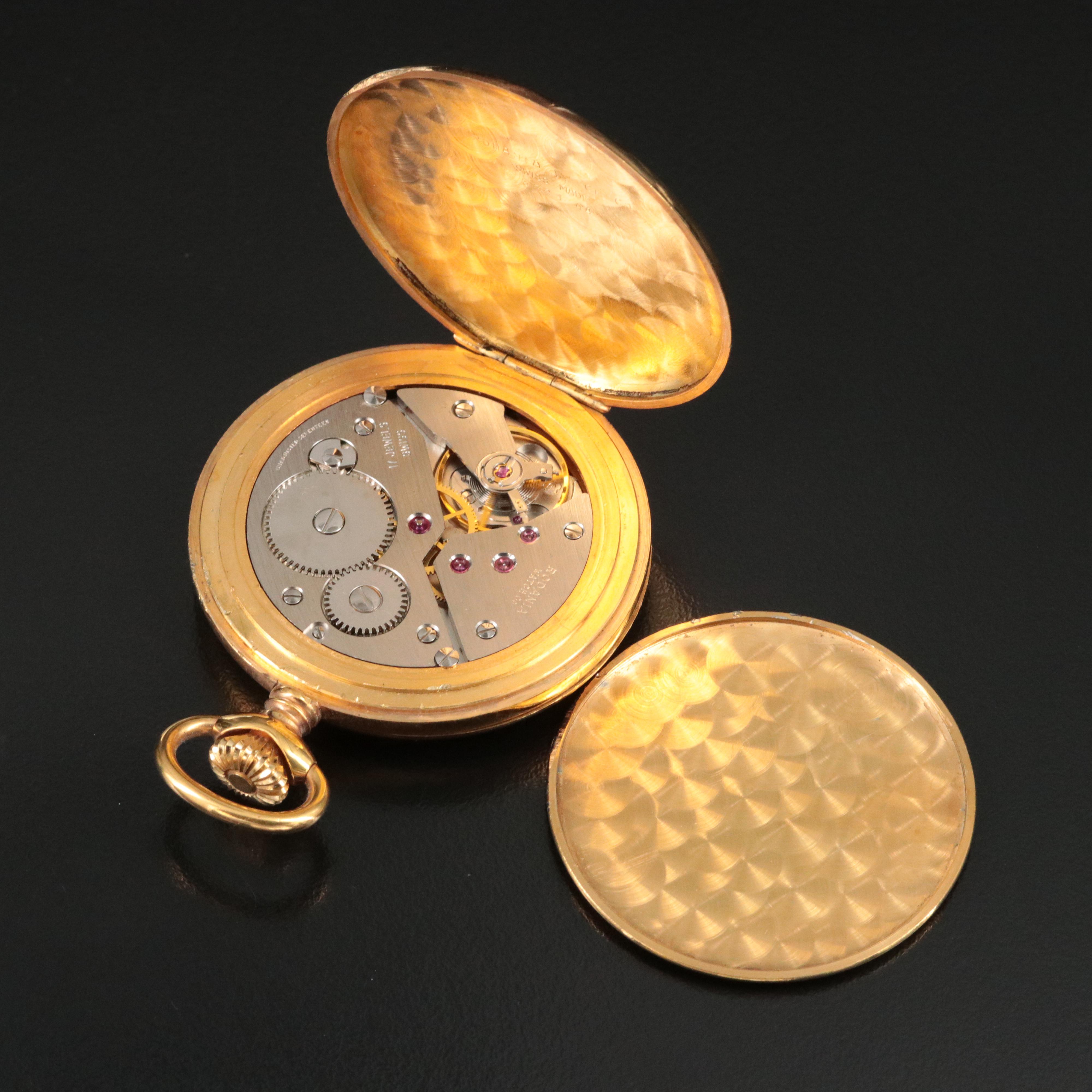 Rodania Swiss Equestrian Motif Hunting Case Pocket Watch