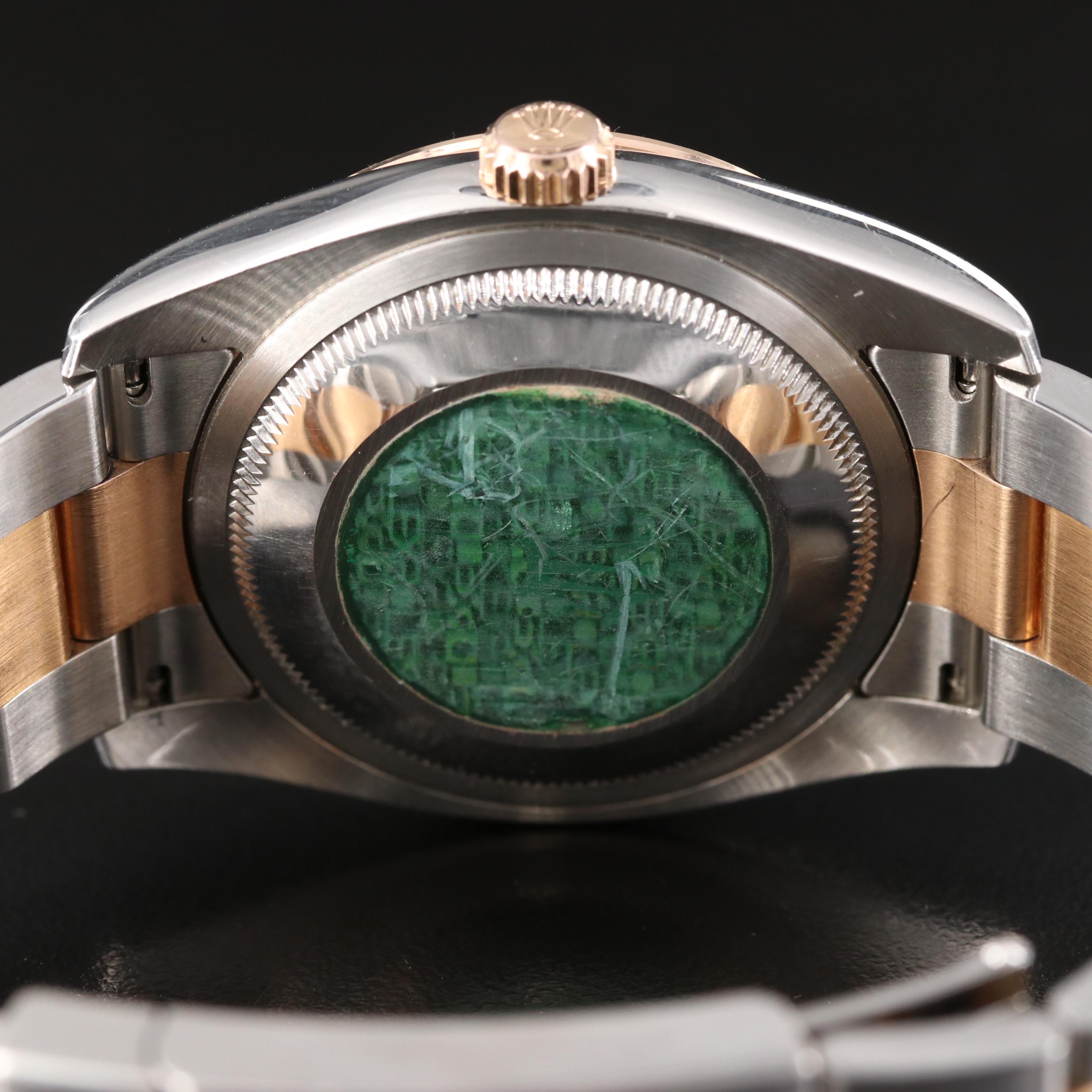 2005 Rolex Datejust Turn-O-Graph Black Dial Two-Tone Watch