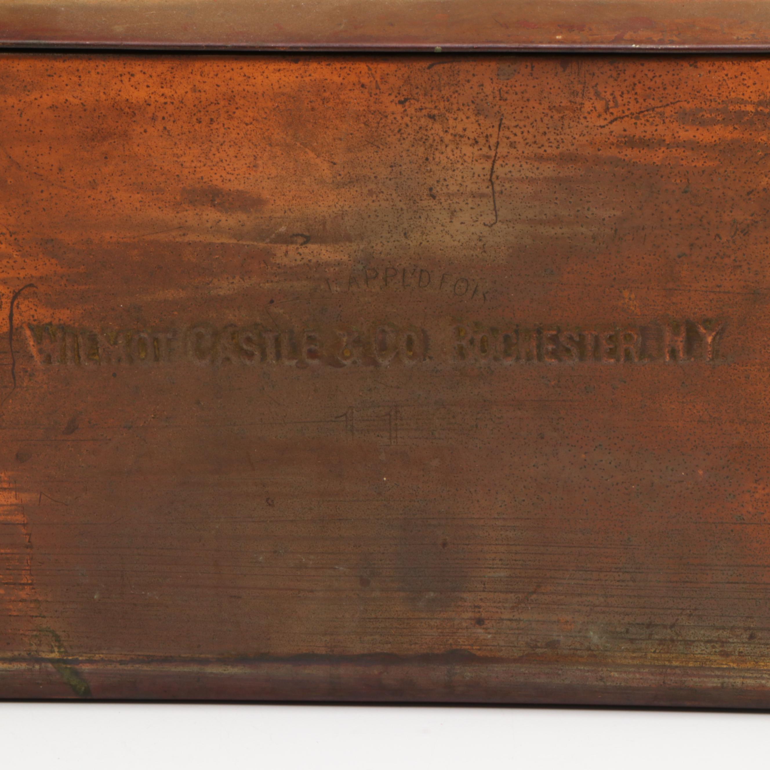 Coleman No. 150 Table Lamp with Wilmot Castle & Co. Copper Sterilizer