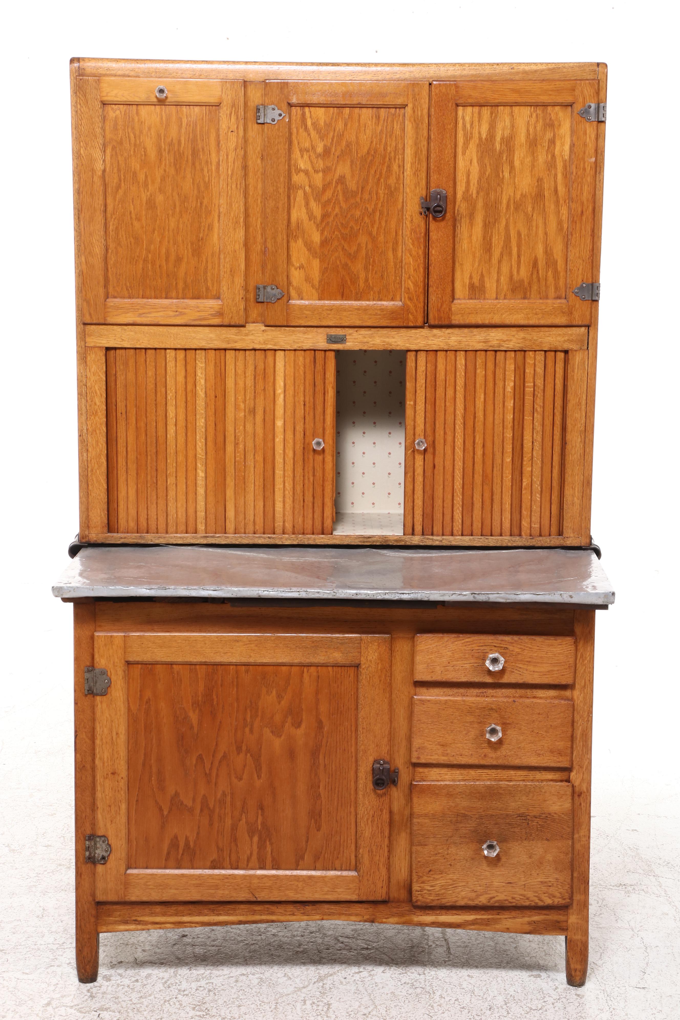 G. I. Sellers & Sons Co. Oak Kitchen Cabinet, Early to Mid-20th Century