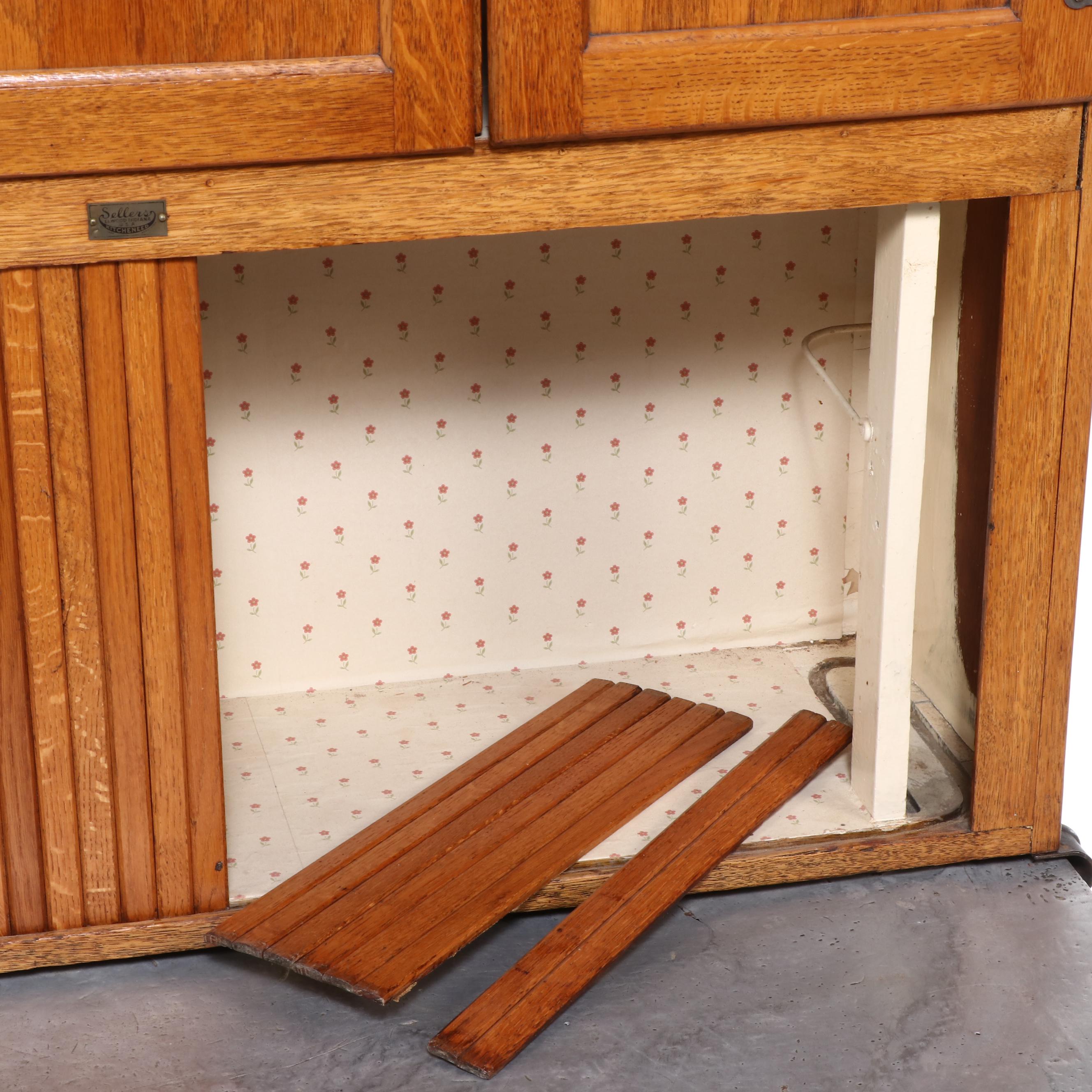 G. I. Sellers & Sons Co. Oak Kitchen Cabinet, Early to Mid-20th Century