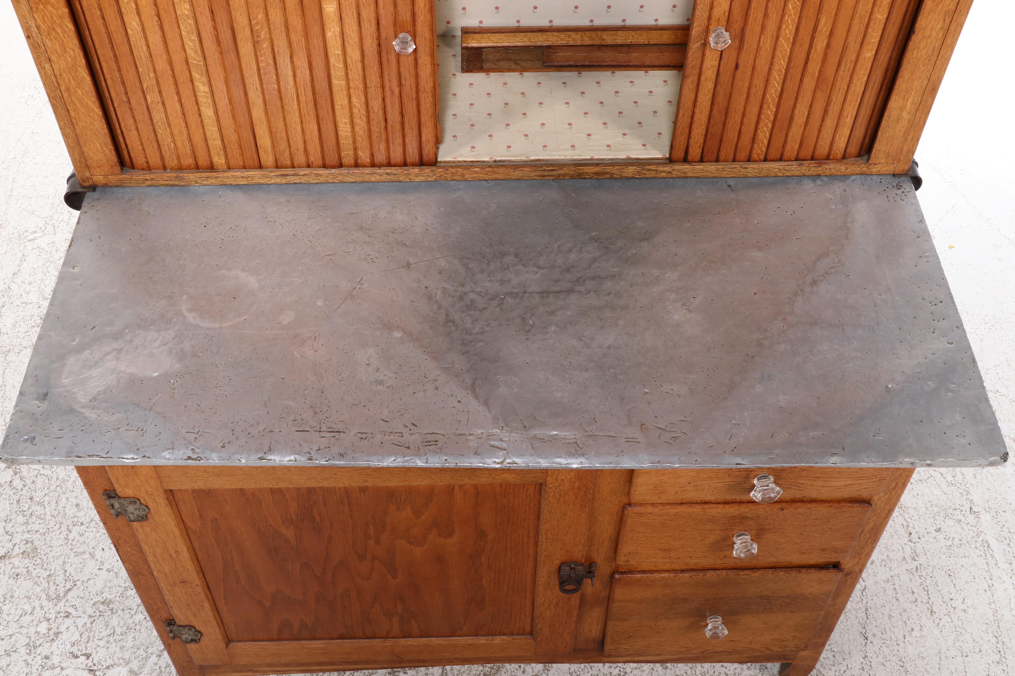 G. I. Sellers & Sons Co. Oak Kitchen Cabinet, Early to Mid-20th Century