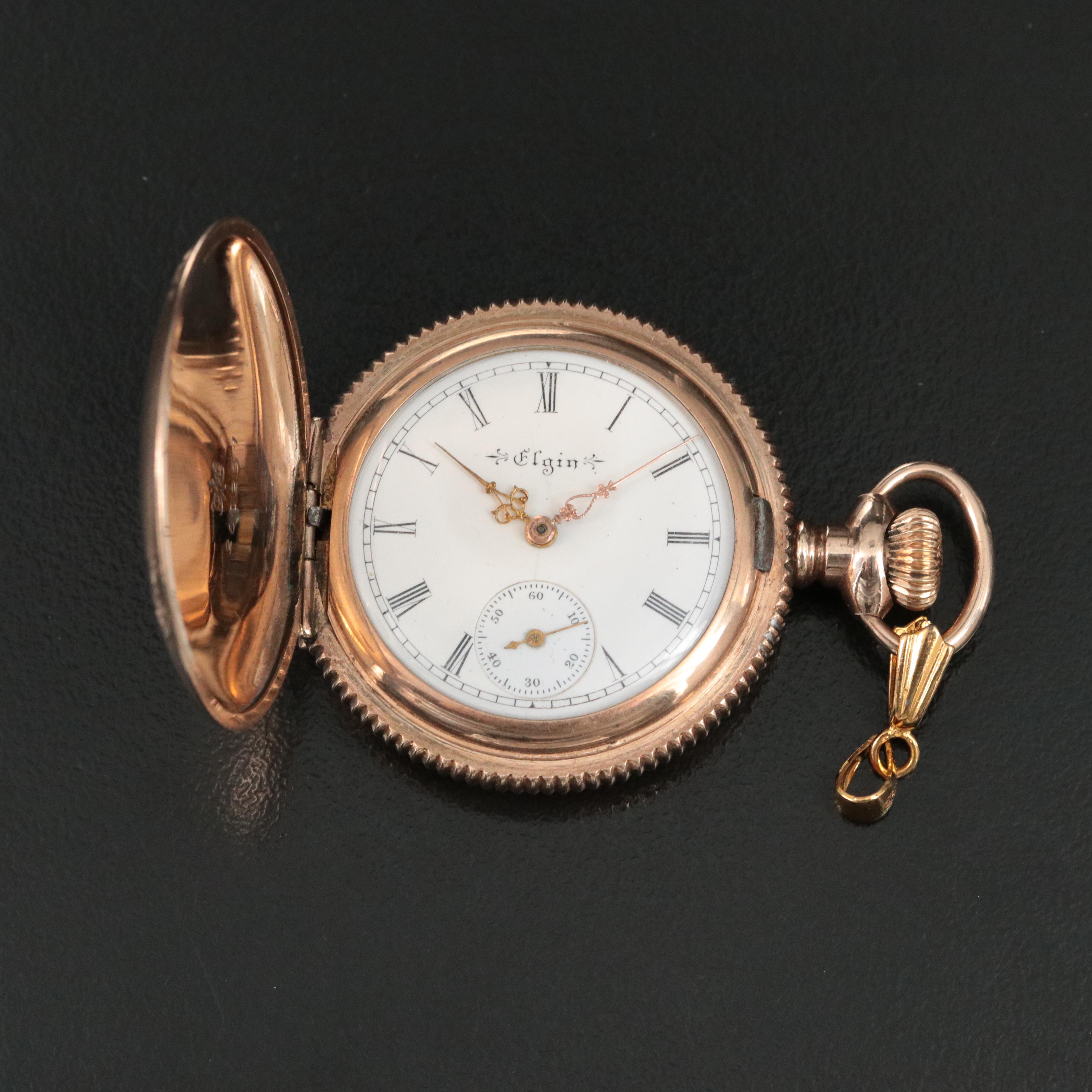 1899 Elgin Gold Filled Hunting Case Pocket Watch