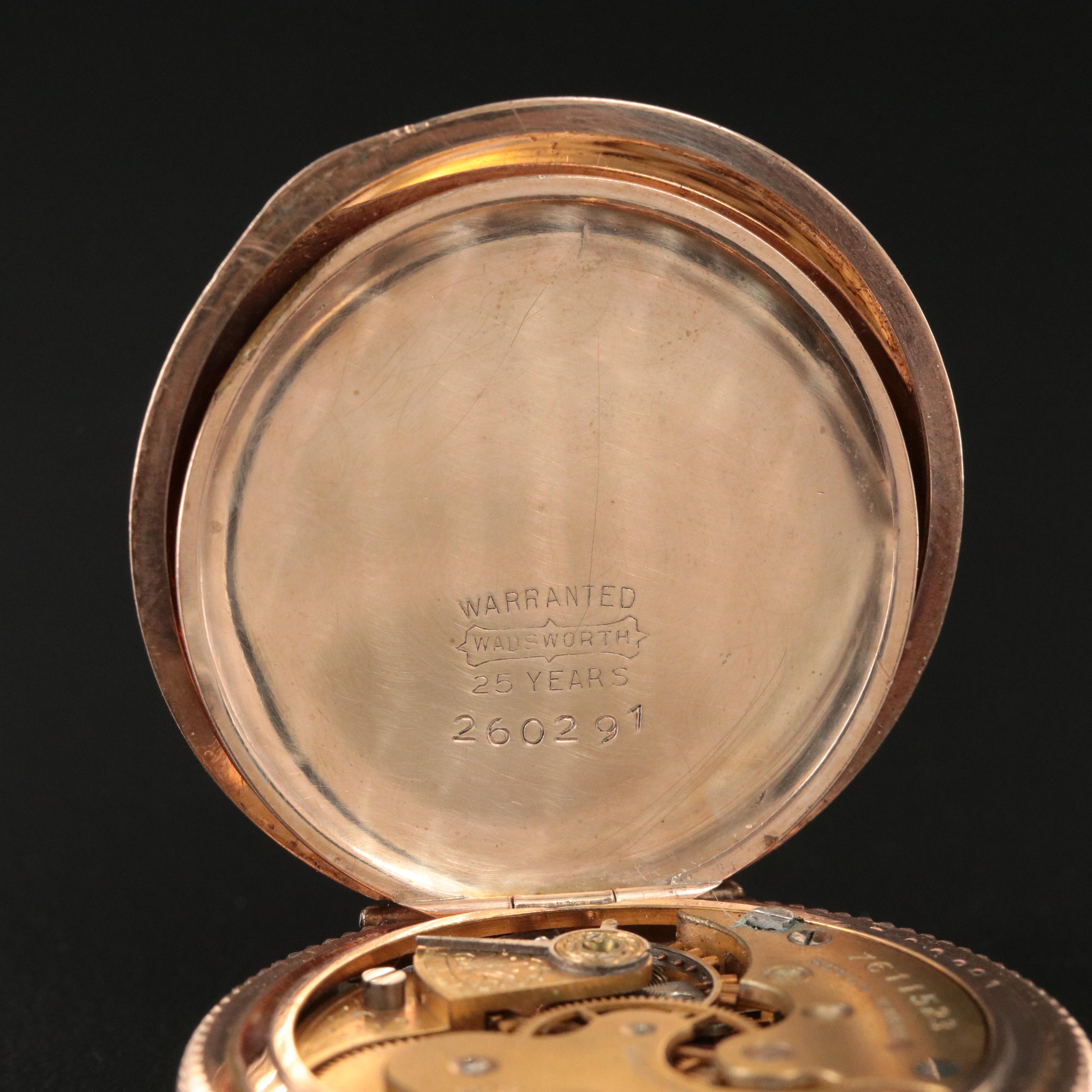1899 Elgin Gold Filled Hunting Case Pocket Watch