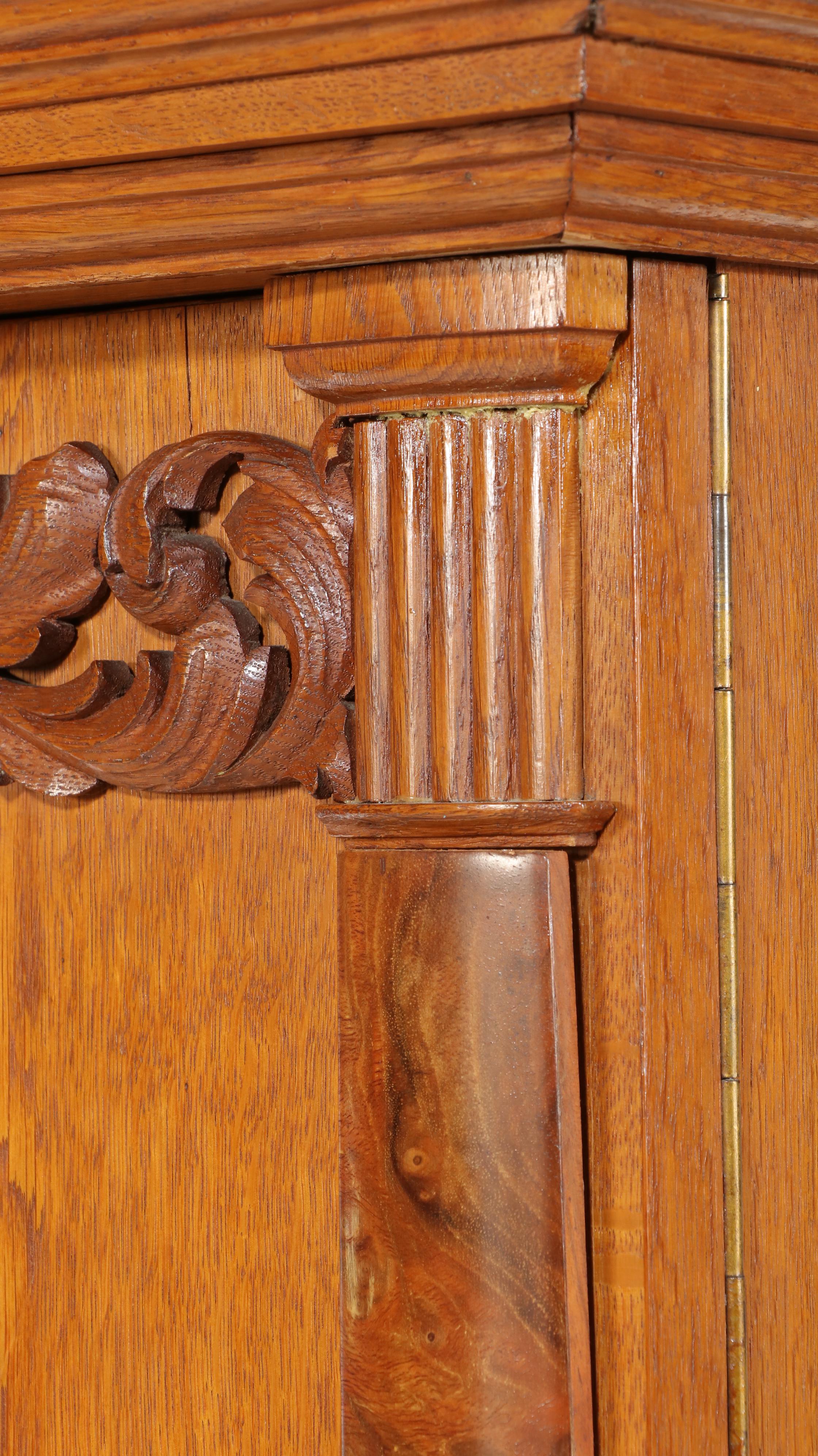 Junghans Art Deco Oak and Burl Walnut Tall Case Clock, Circa 1930