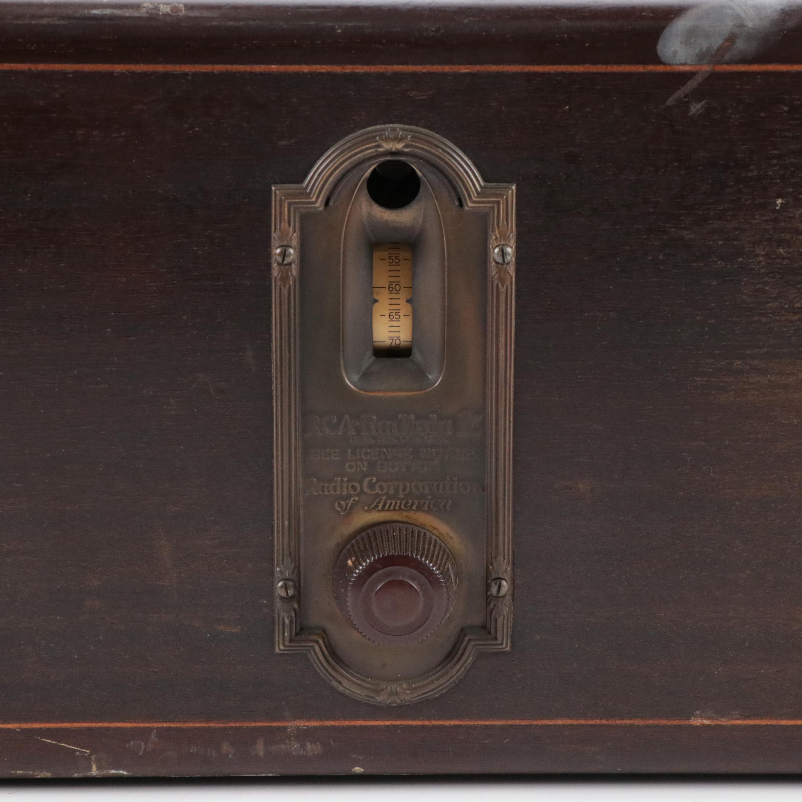 RCA Radiola EZ Tube Radio with Atwater Kent Horn Amplifier, Early to Mid-20th C