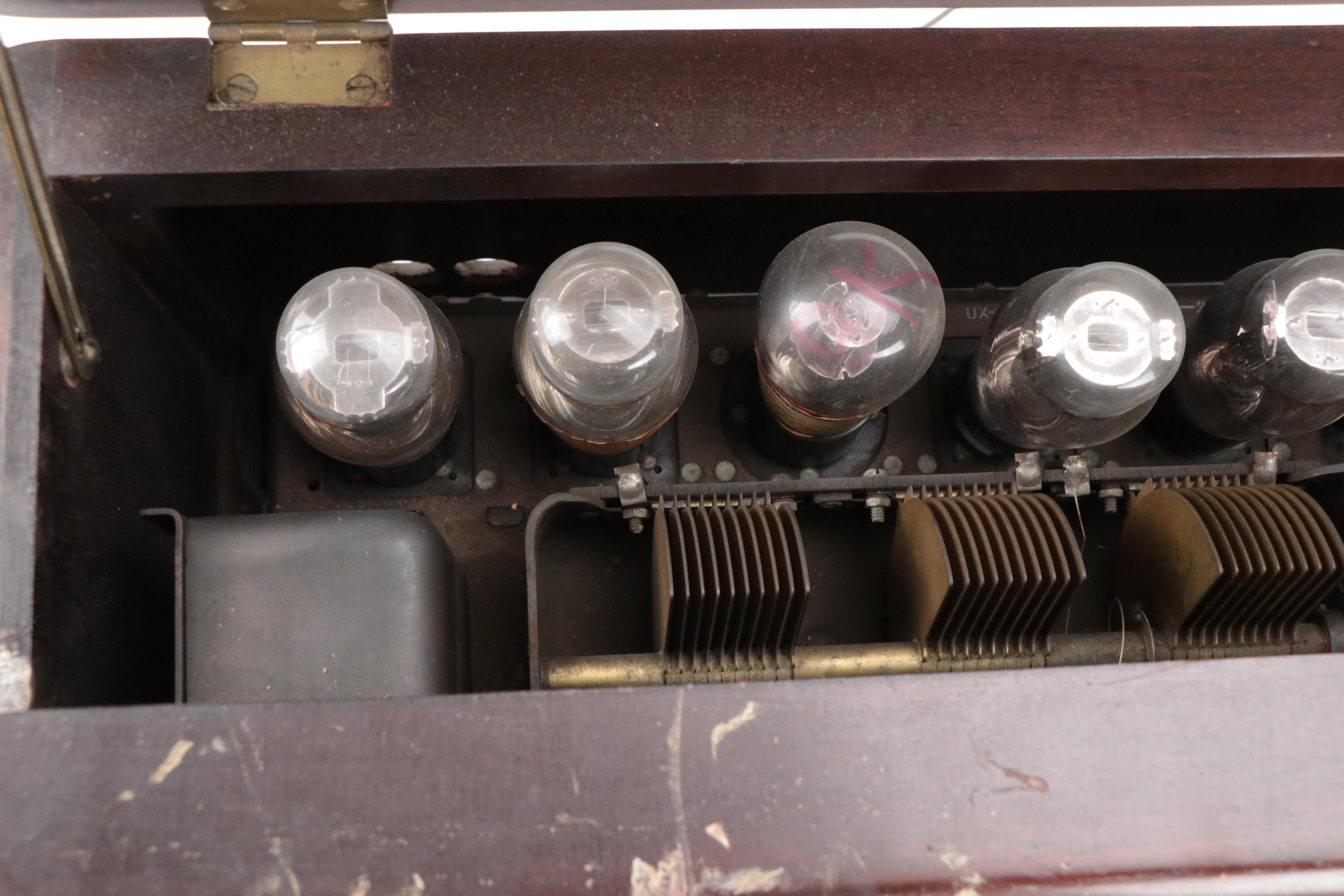 RCA Radiola EZ Tube Radio with Atwater Kent Horn Amplifier, Early to Mid-20th C