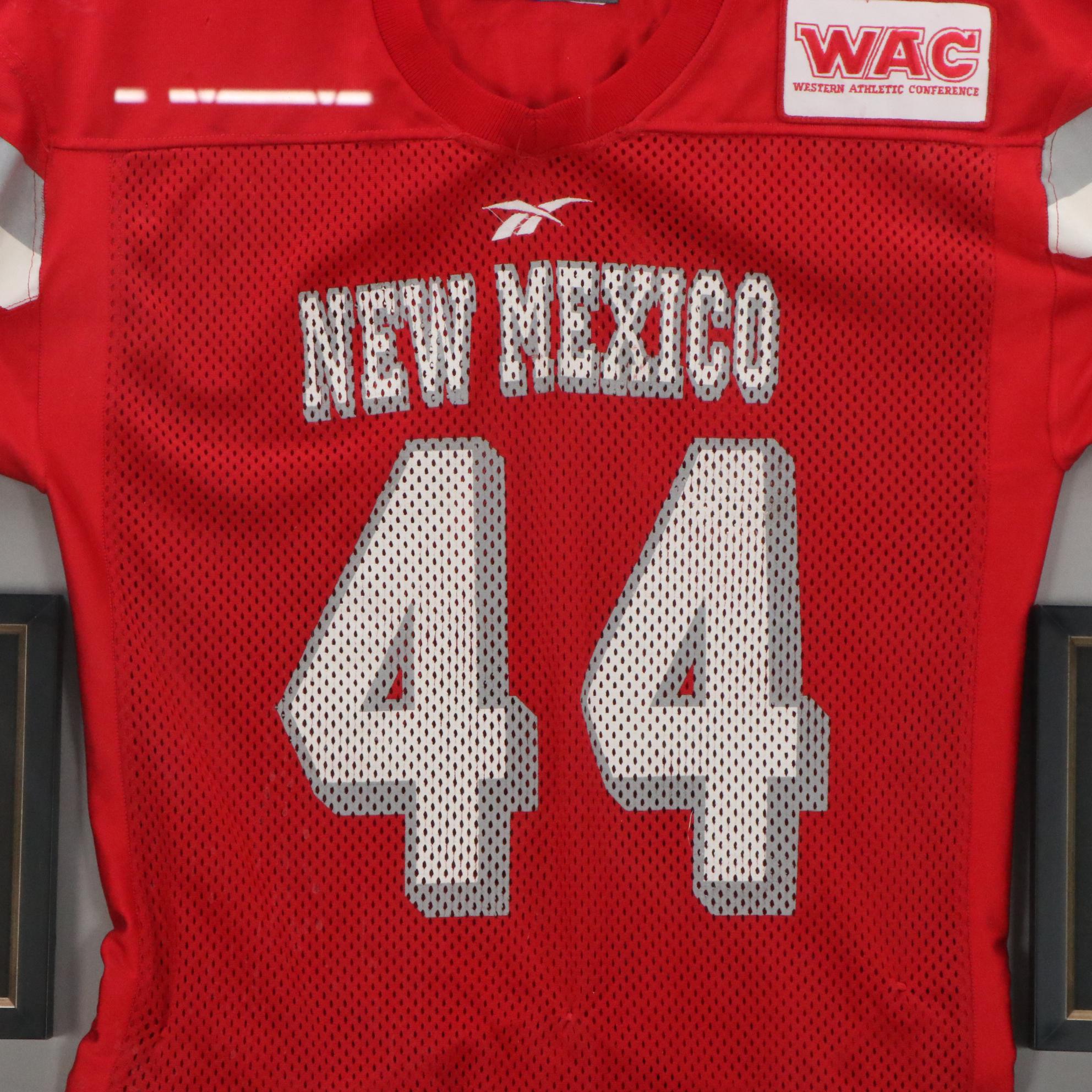 Brian Urlacher Game Used New Mexico Football Jersey with Signed Display