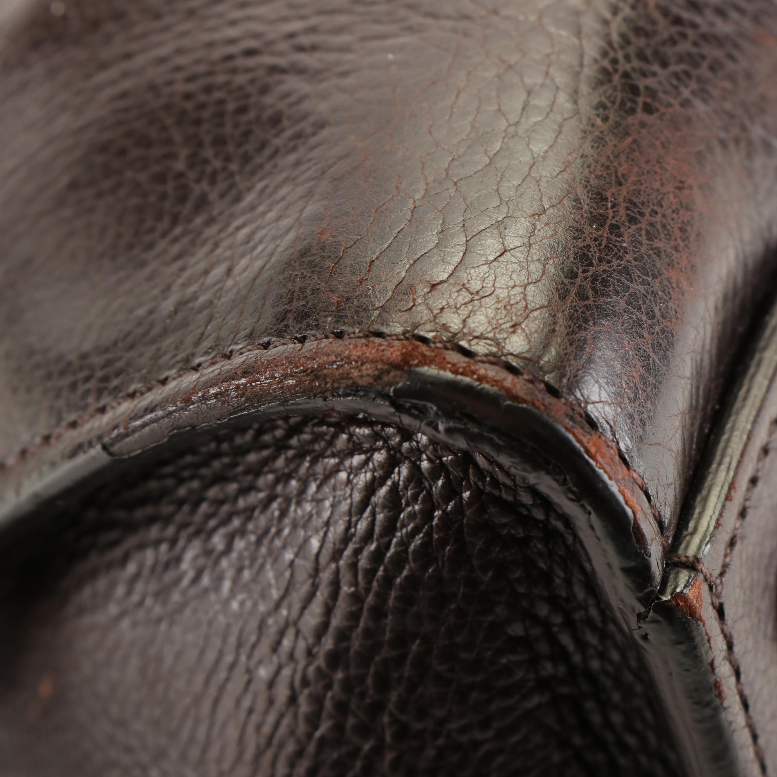 Prada  Glace Calfskin Leather Twin Pocket Double Handle Tote Bag