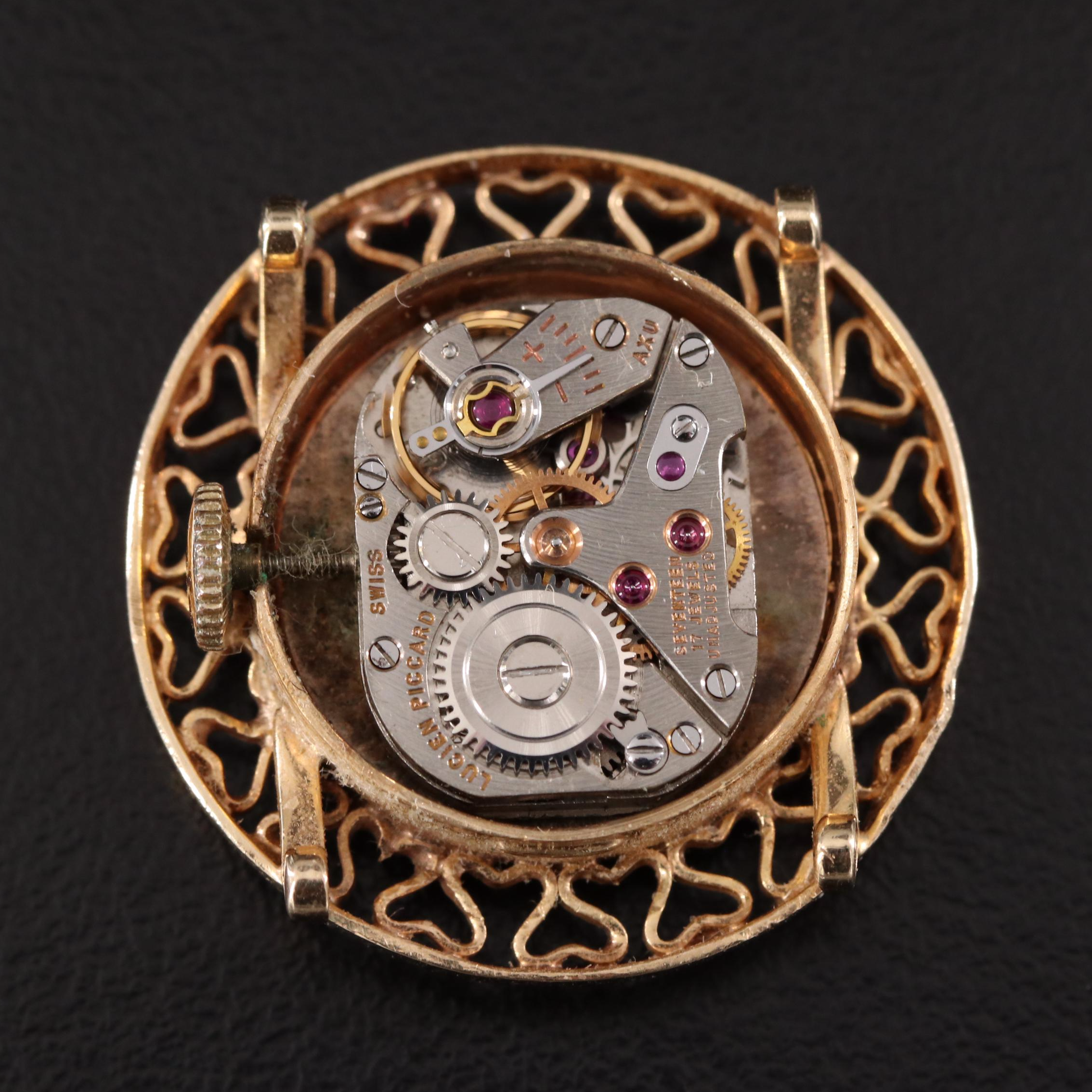 Hammerman Brothers 14K Lucien Piccard Stem Wind Watch